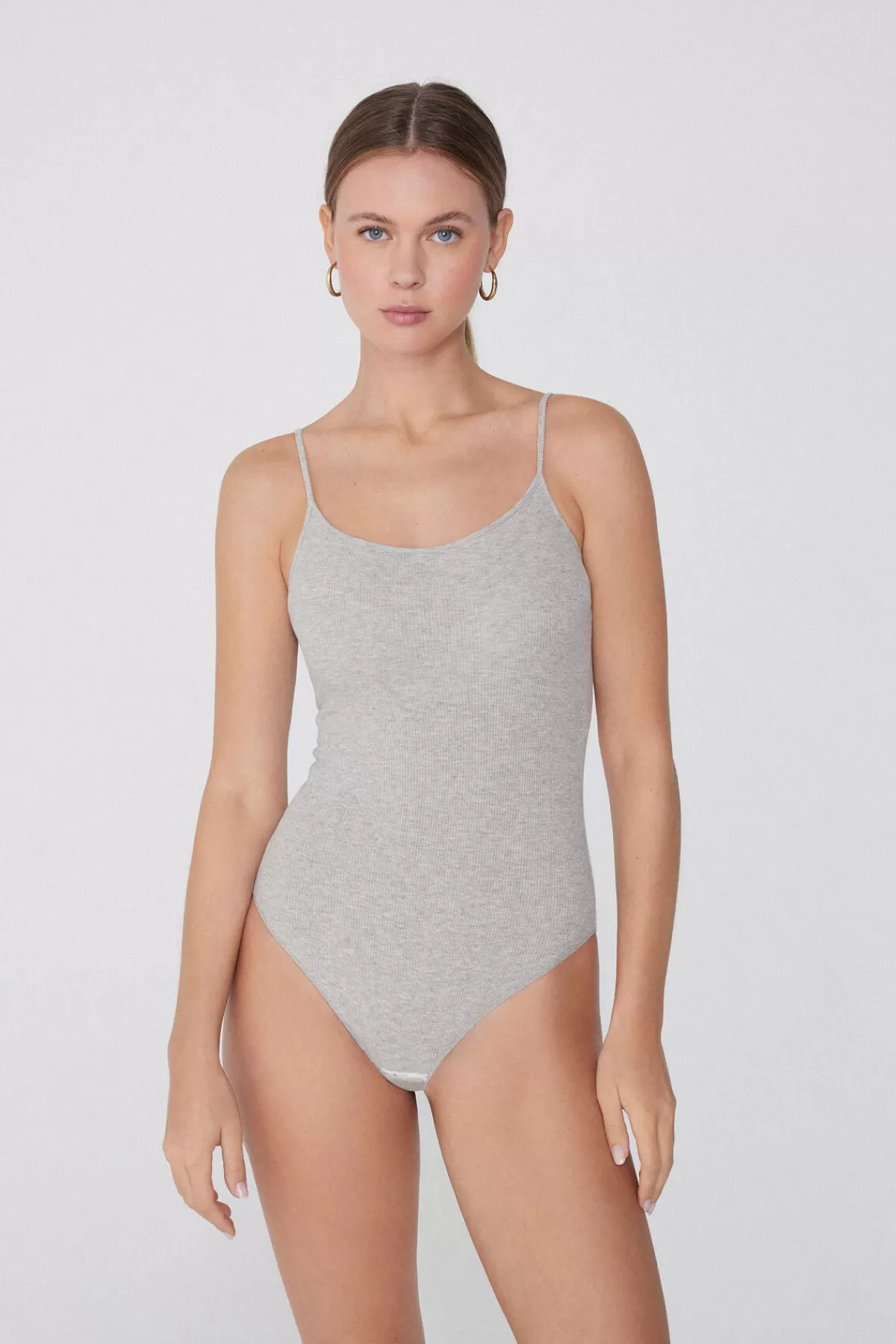 Intimo Tezenis per Donna: Body Comodo in Puro Cotone con Spalline Regolabili e Dettaglio a Coste