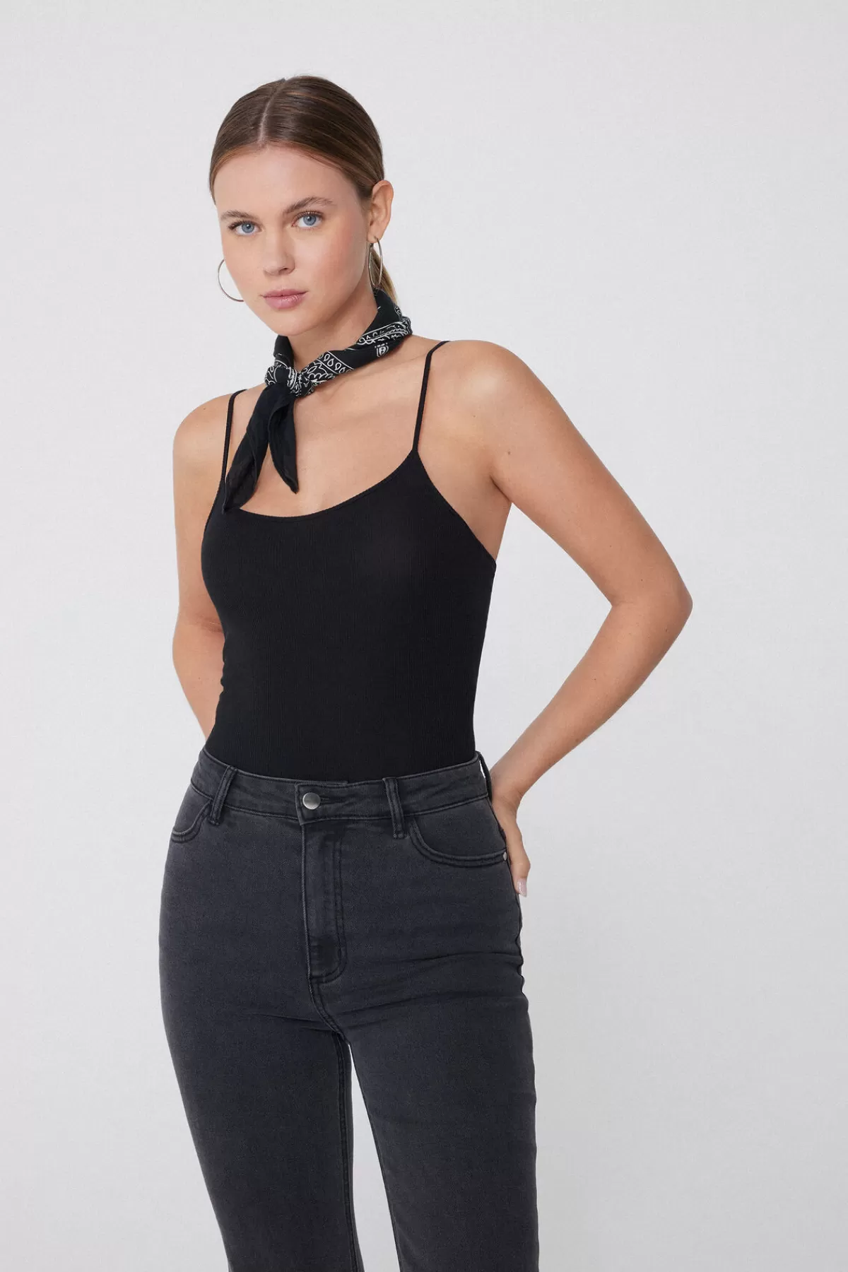 Tezenis Body Donna in Puro Cotone con Spalline Sottili e Rifiniture a Coste - Intimo Confortevole per Tutto il Giorno