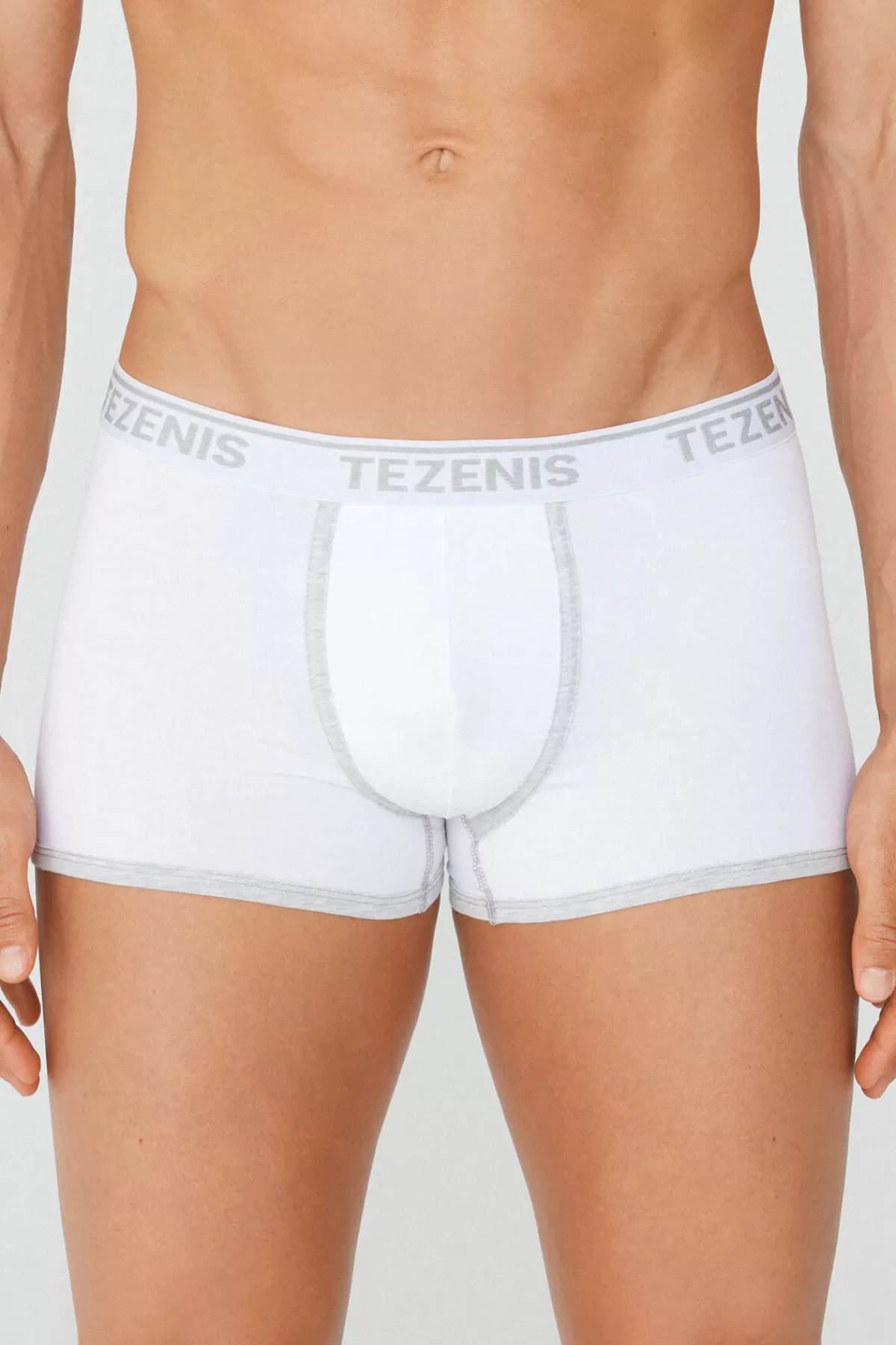 Boxer Uomo Tezenis in Cotone Puro con Bordini Decorativi e Logo Stilizzato