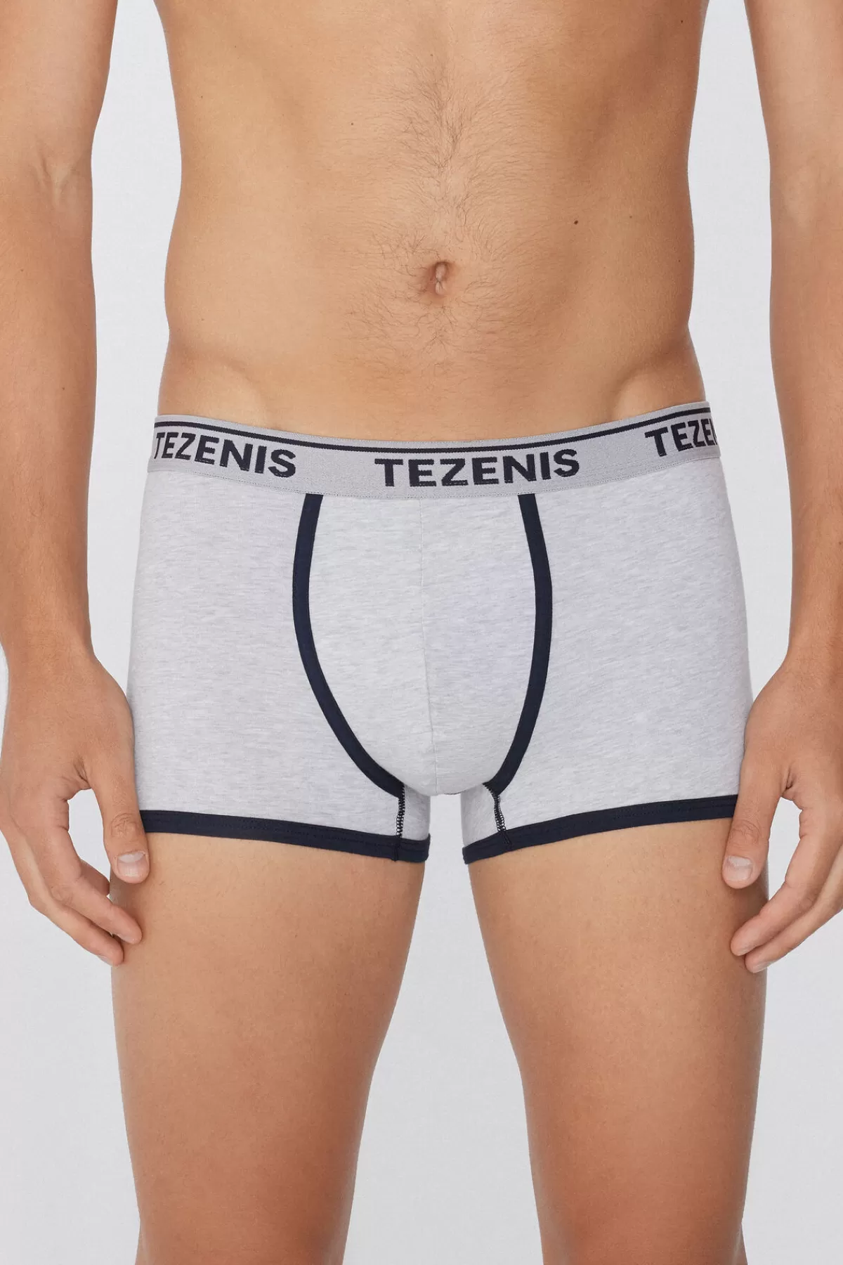 Boxer Uomo Tezenis in Puro Cotone con Dettagli Contrastanti e Logo Ricamato - Confortevole e Stiloso per Tutto il Giorno