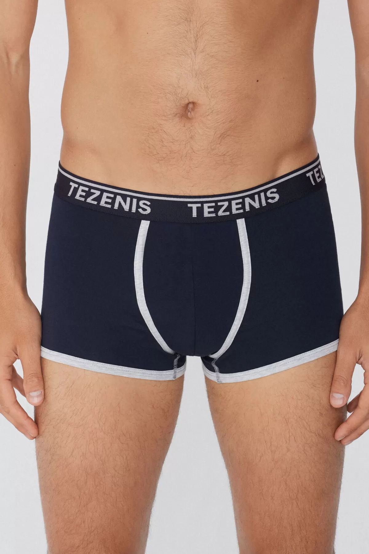 Boxer Uomo in Puro Cotone con Design Moderno e Dettagli Firmati Tezenis - Bordature Accostate e Comfort Evoluto