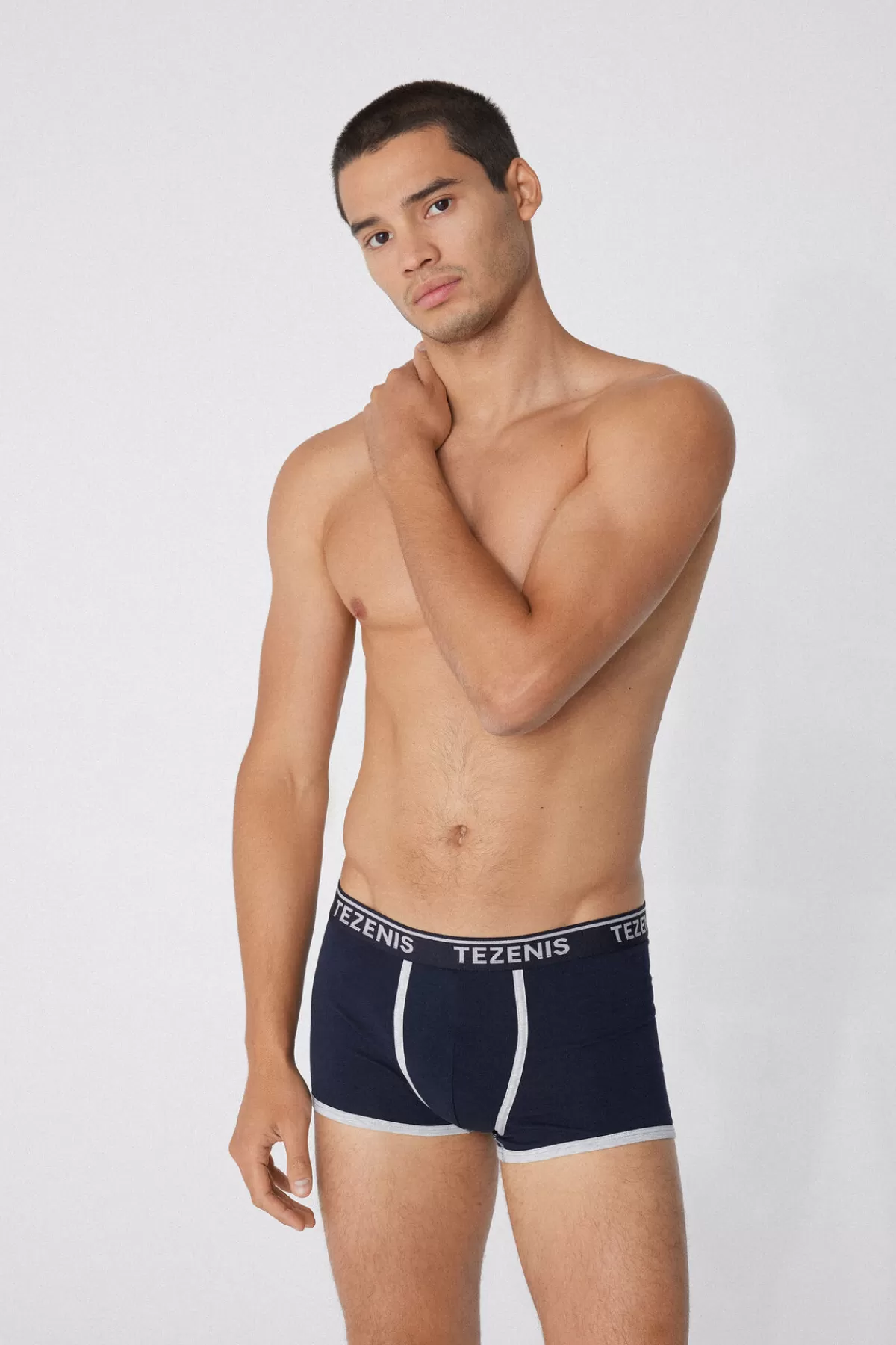 Boxer Uomo in Puro Cotone con Design Moderno e Dettagli Firmati Tezenis - Bordature Accostate e Comfort Evoluto