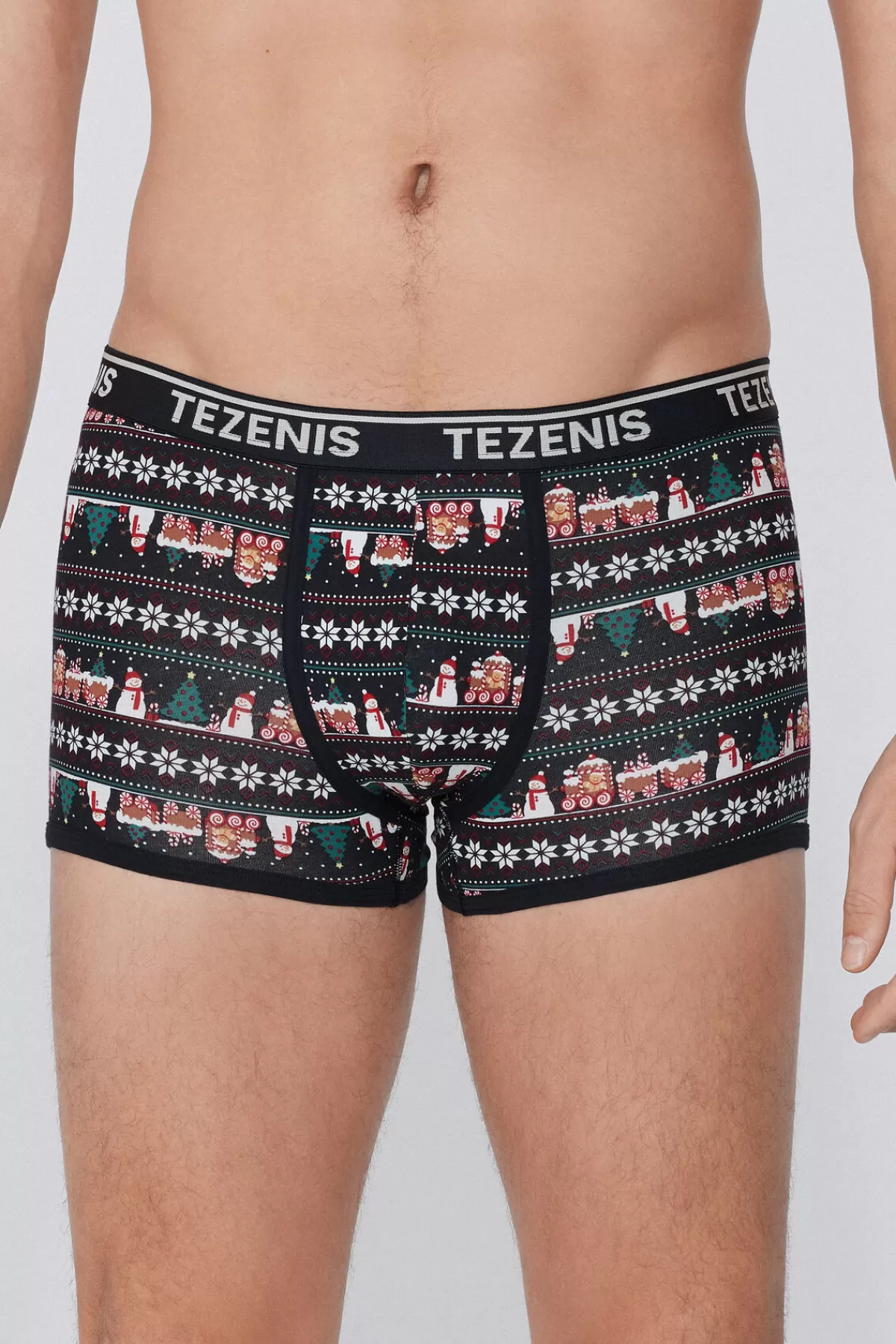 Intimo Uomo Tezenis Slip Cotone Confortevoli con Fantasia Natalizia - Regalo Ideale