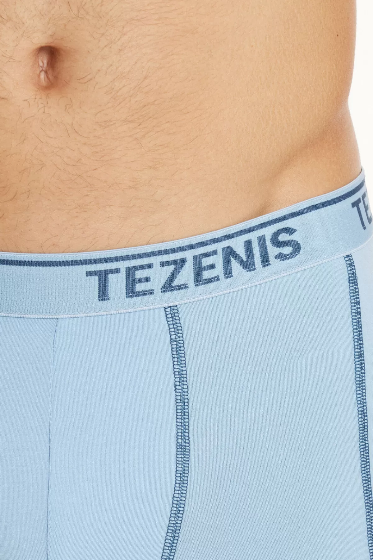 Boxer Uomo in Cotone Morbido con Cuciture Decorative e Logo Tezenis - Slip Comodi con Design Essenziale