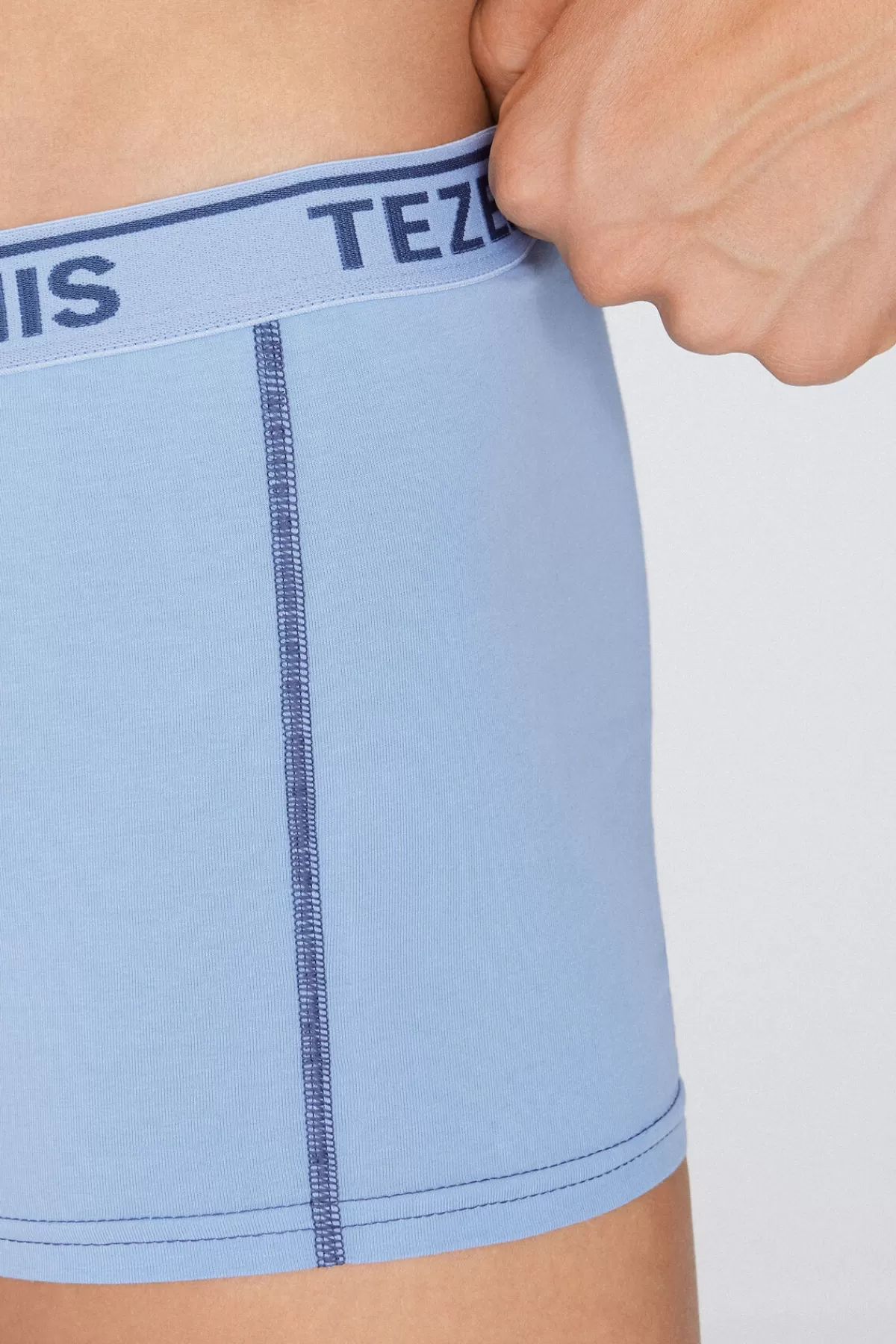 Boxer Uomo Tezenis in Puro Cotone con Finiture Contrastanti e Logo Ricamato