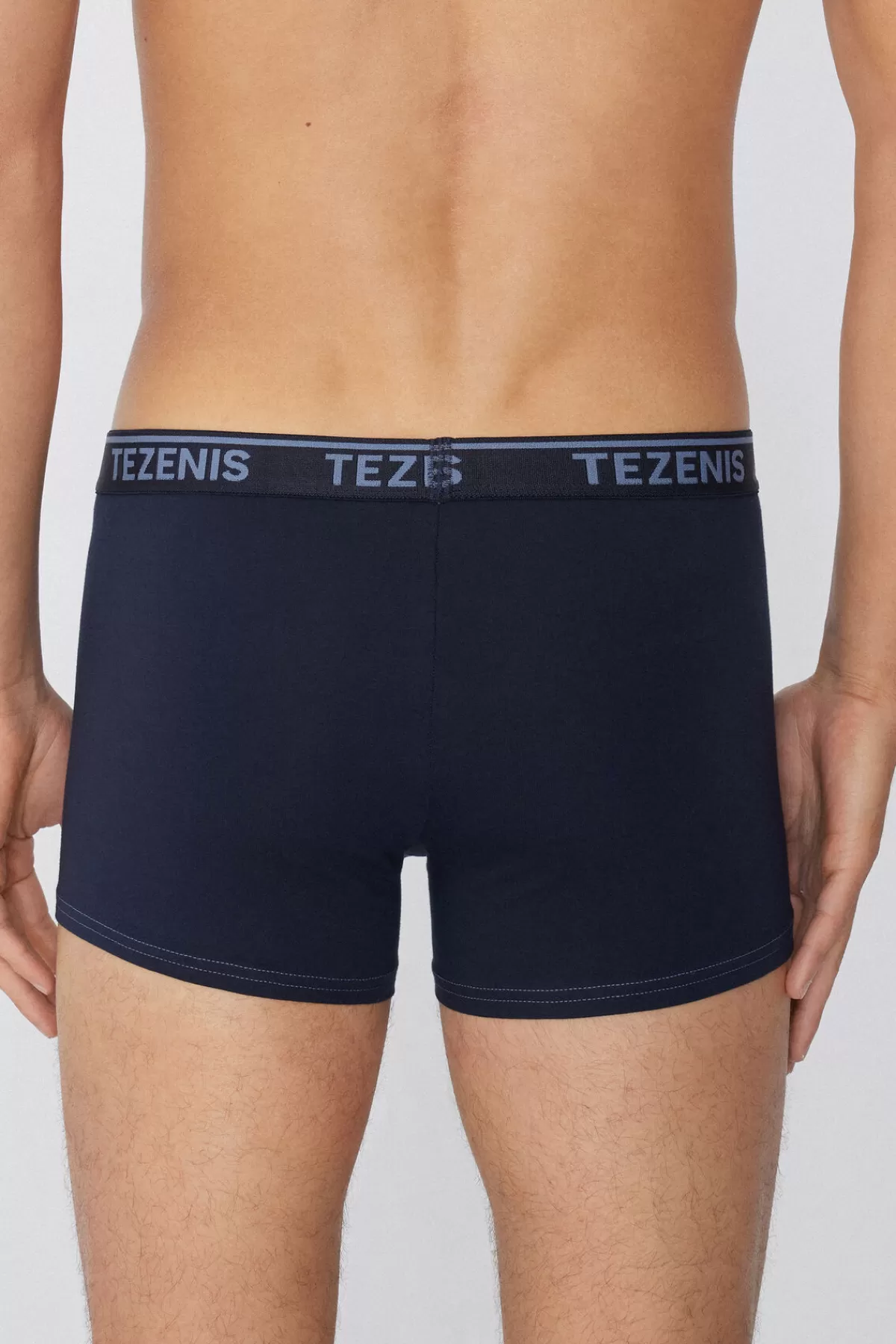Boxer Uomo Tezenis in Cotone con Cuciture Decorative e Logo in Rilievo