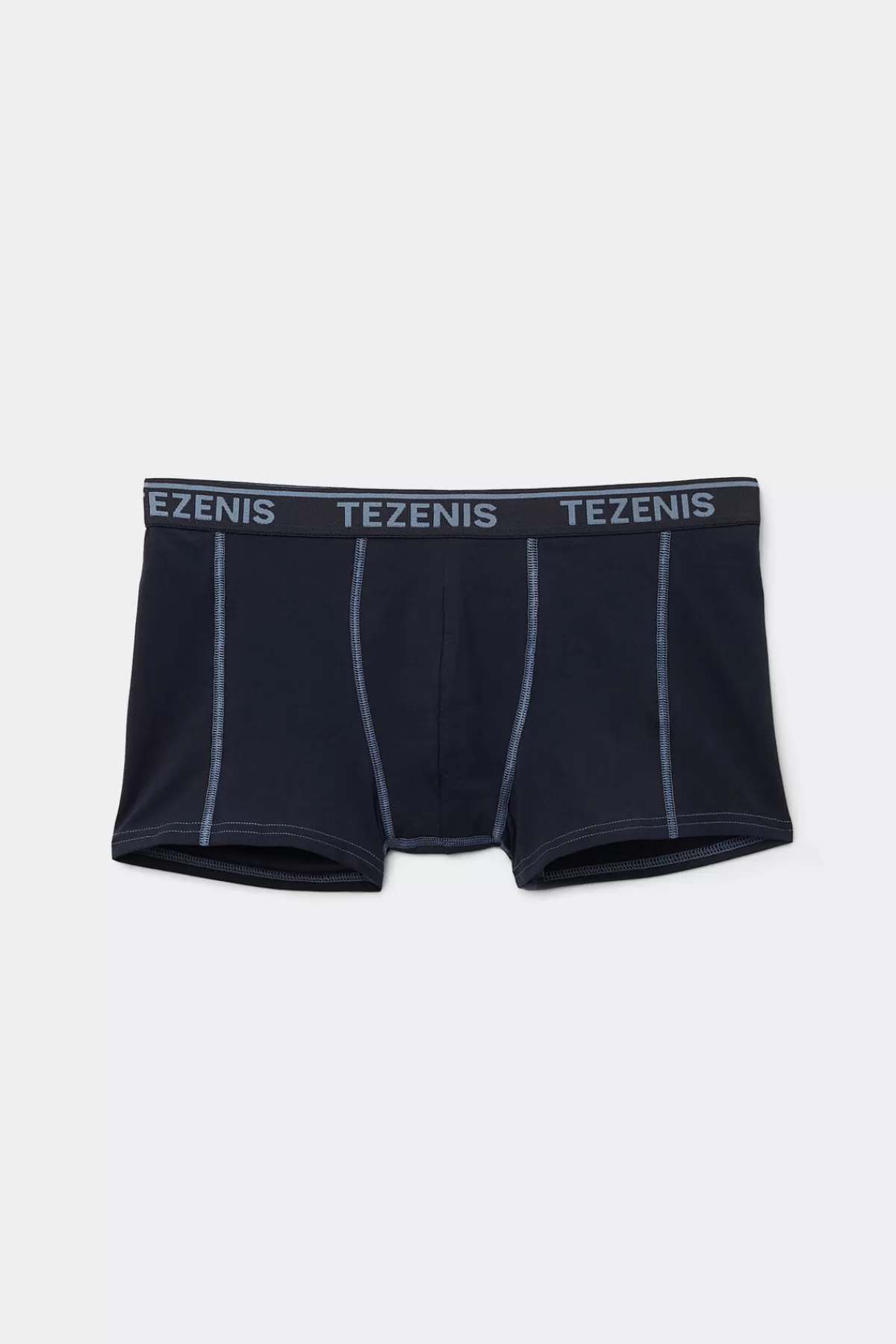 Boxer Uomo Tezenis in Cotone con Cuciture Decorative e Logo in Rilievo