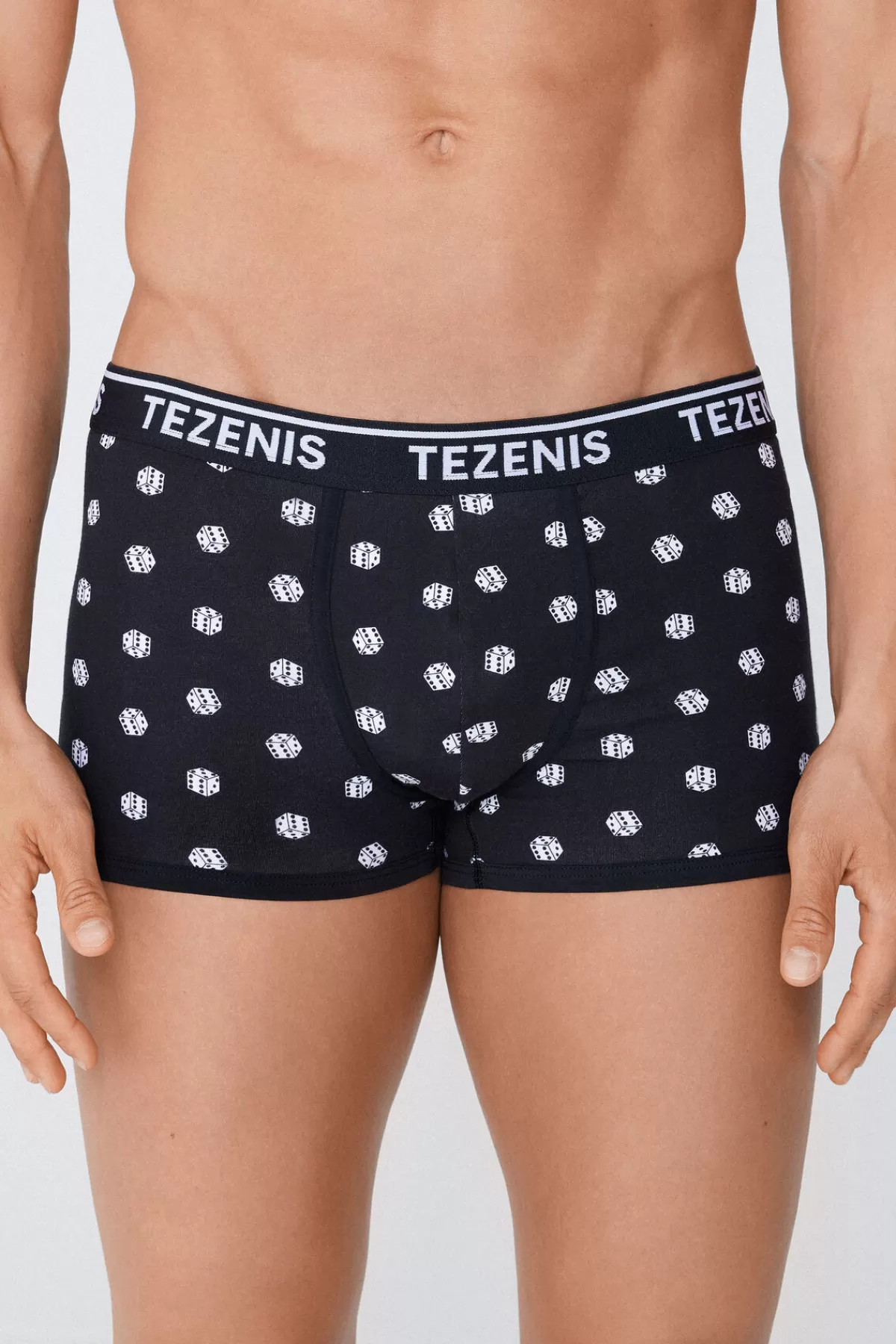 Boxer Uomo Tezenis in Puro Cotone con Stampa Moderne e Fascia Contrasto Logo Ricamato - Modelli Vivaci per un Comfort Quotidiano