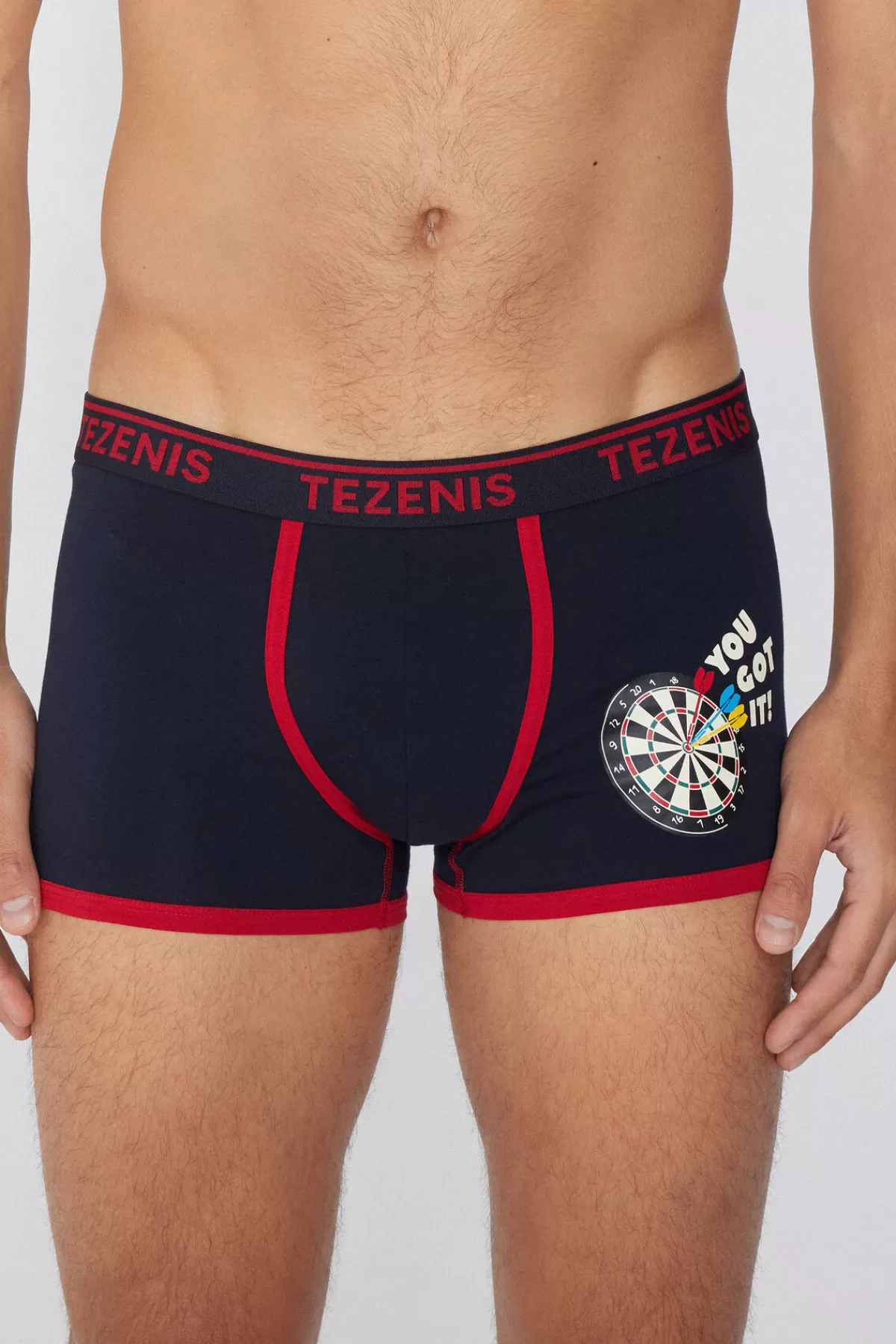 Boxer Uomo Tezenis in Puro Cotone - Comodi con Stampa Resistente e Finiture Contrastanti

(：Slip Uomo Tezenis Cotone Stampato - Modello Confortevole con Dettagli e Logo in Tinta Contrastante)