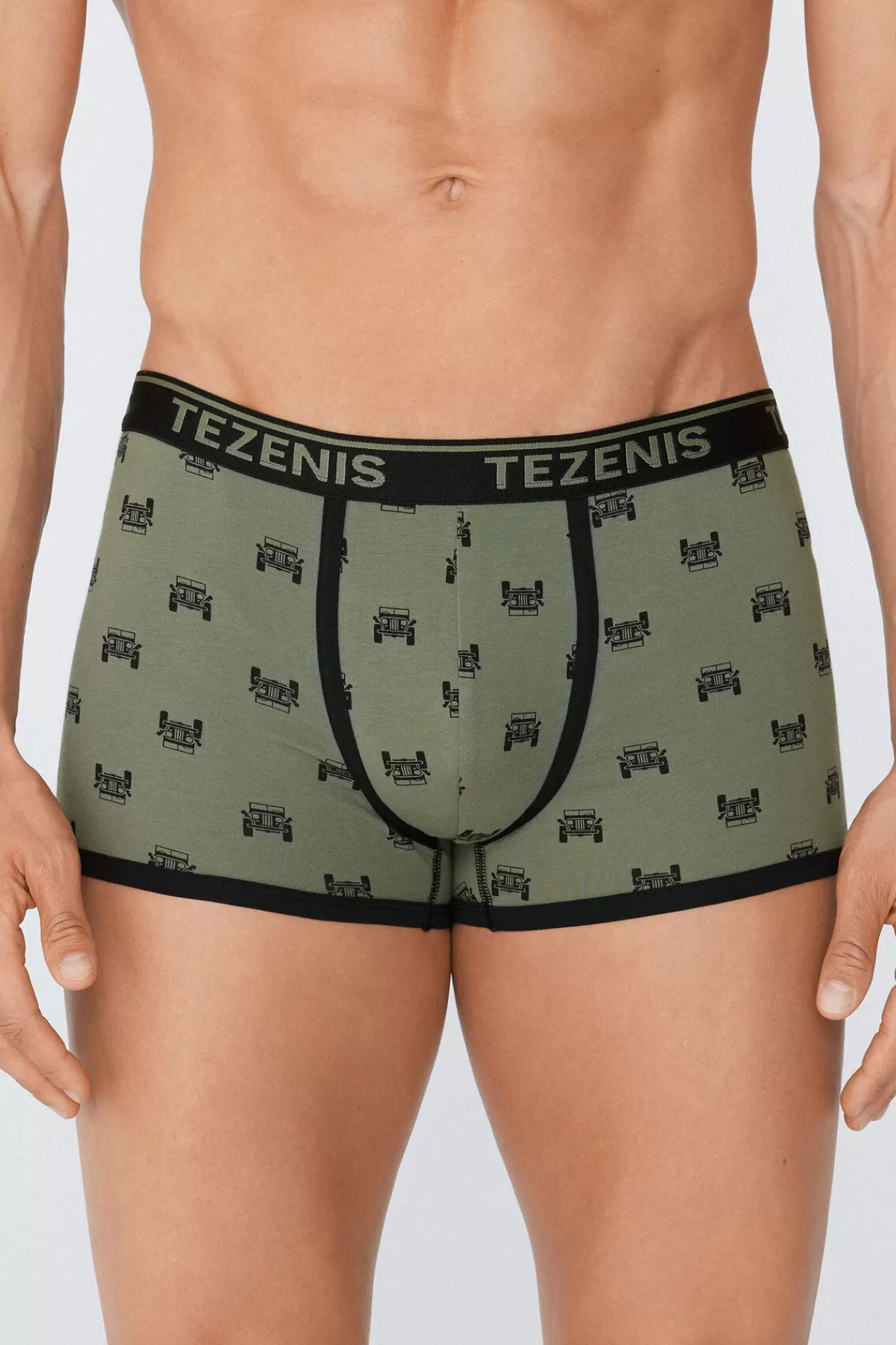 Slip Uomo in Puro Cotone con Dettaglio Bordi Contrastanti e Ricamo Logo Tezenis