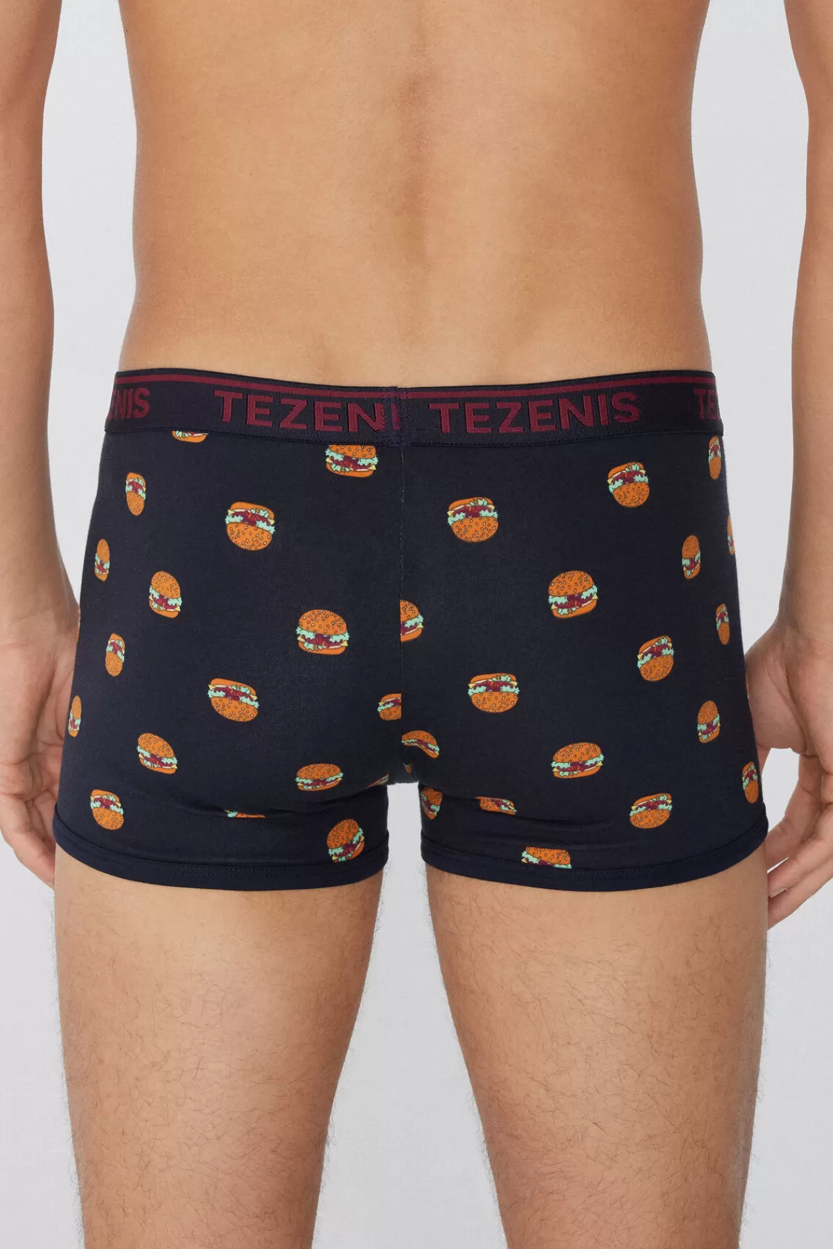 Boxer Uomo Tezenis in Morbido Cotone Stampato con Bordini Contrastati e Logo in Rilievo - Intimo Comodo e Stylish
