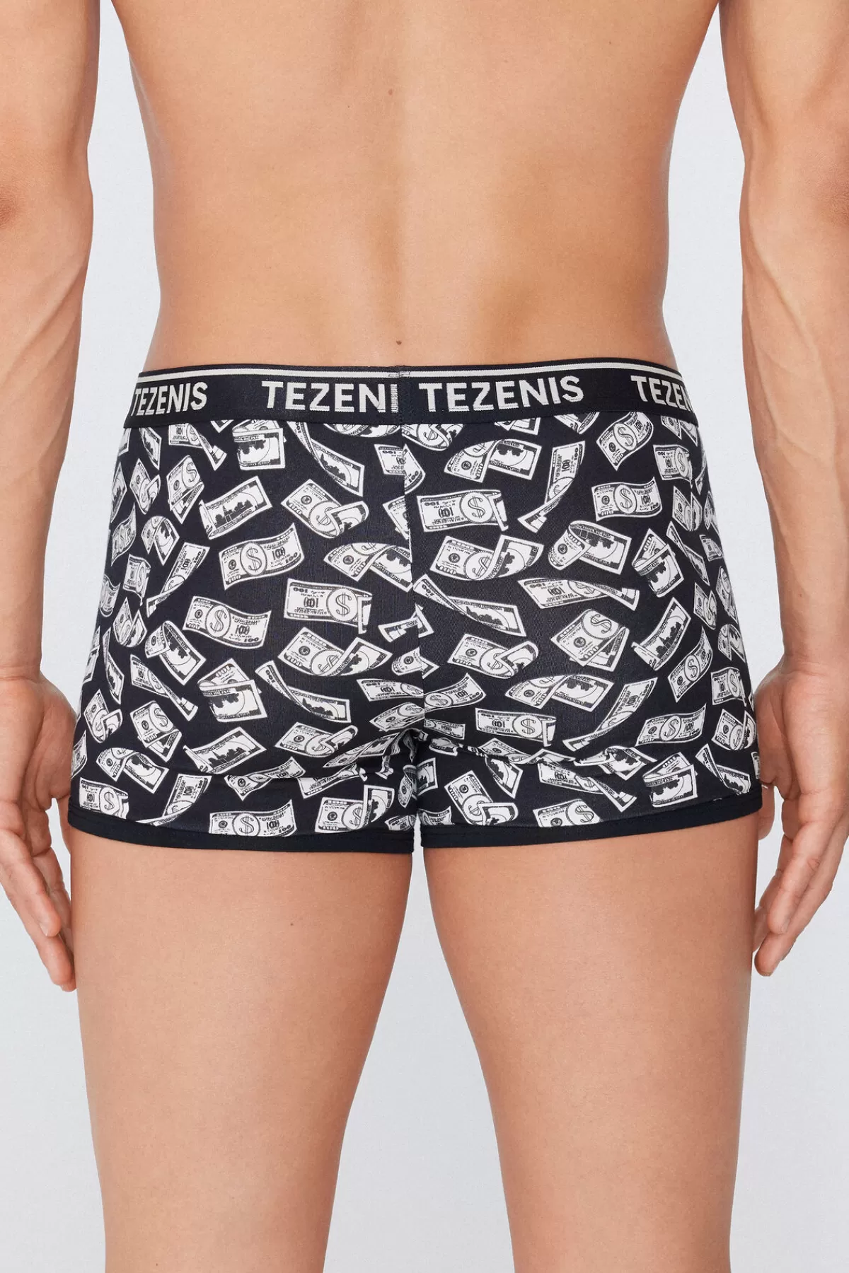 Boxer Brief Uomo Tezenis - Intimo in Cotone Morbido con Stampa a Contrasto e Logo Ricamato

(：，，