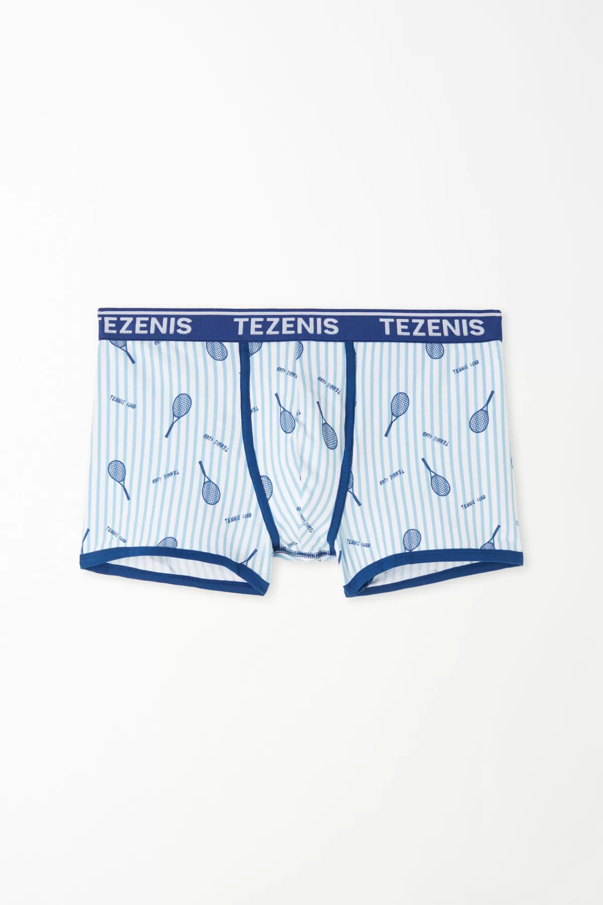 Boxer Uomo Tezenis in Cotone Puro con Rifiniture Contrastanti e Logo Ricamato - Intimo Comodo con Design Moderno