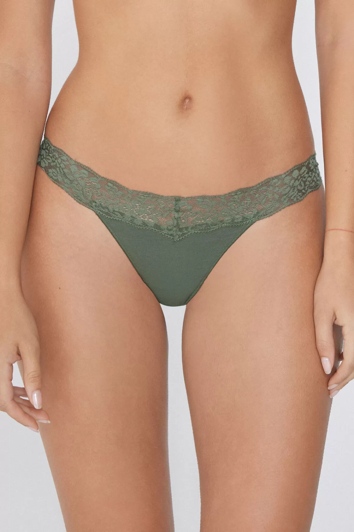 Tezenis Intimo Femminile con Ispirazione Brasiliana in Cotone Morbido e Pizzo Rigenerato Eco-Friendly - Lingerie Comfortevole con Ricami Artigianali