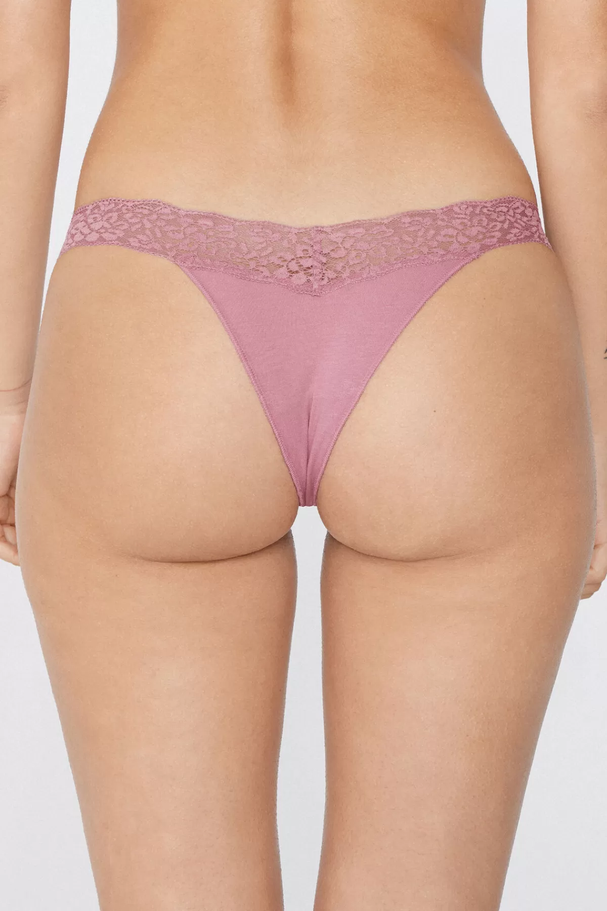 Intimo Tezenis Donna: Reggiseno Con Pizzo Rigenerato e Cotone Biologico con Ispirazione Tropicale