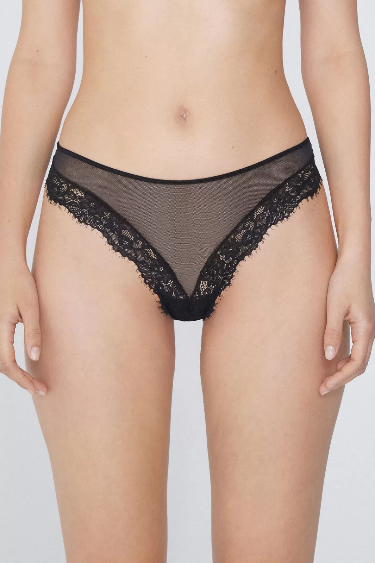 Tezenis Reggiseno Brasiliano in Tulle con Pizzo Dolce - Intimo Femminile Confezione Delicata