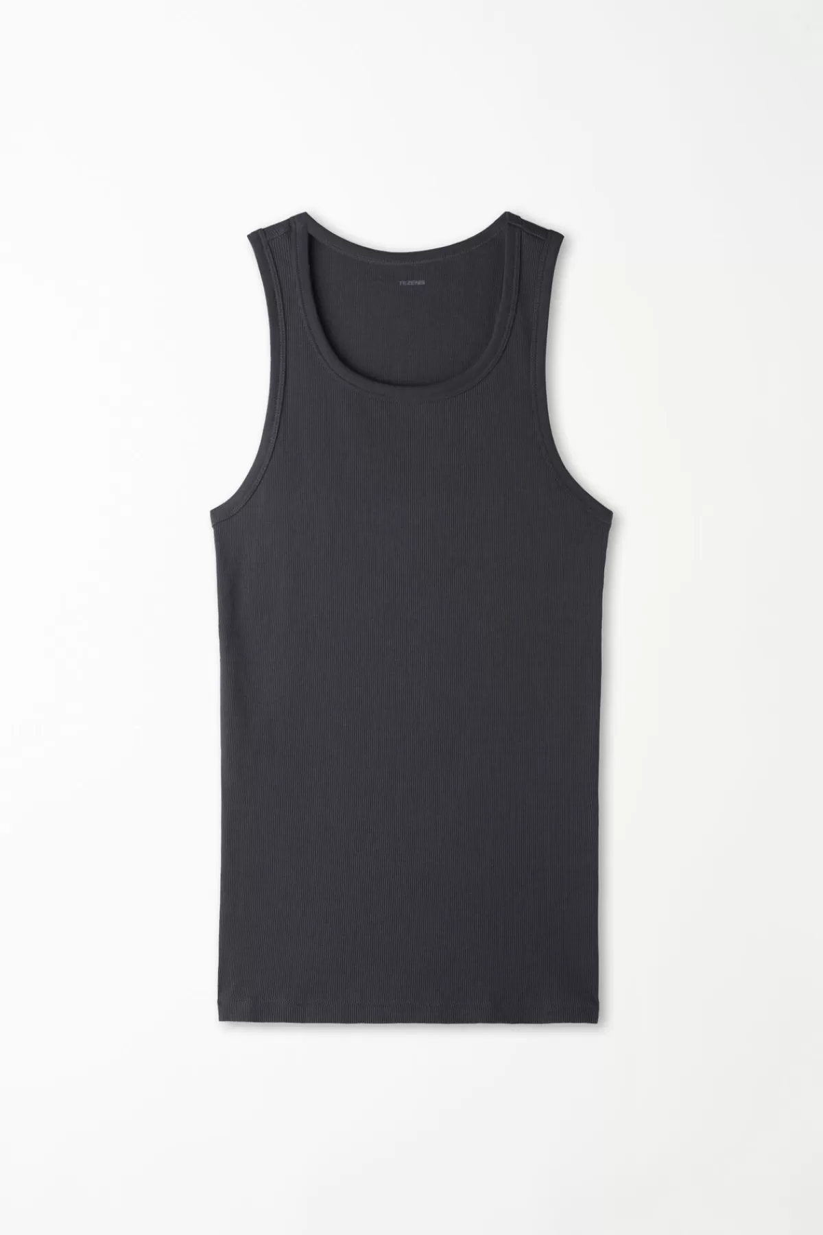 Canotta Uomo Tezenis con Scollo a Righe - Maglia Senza Maniche in Puro Cotone, Comfort e Stile per l'Estate