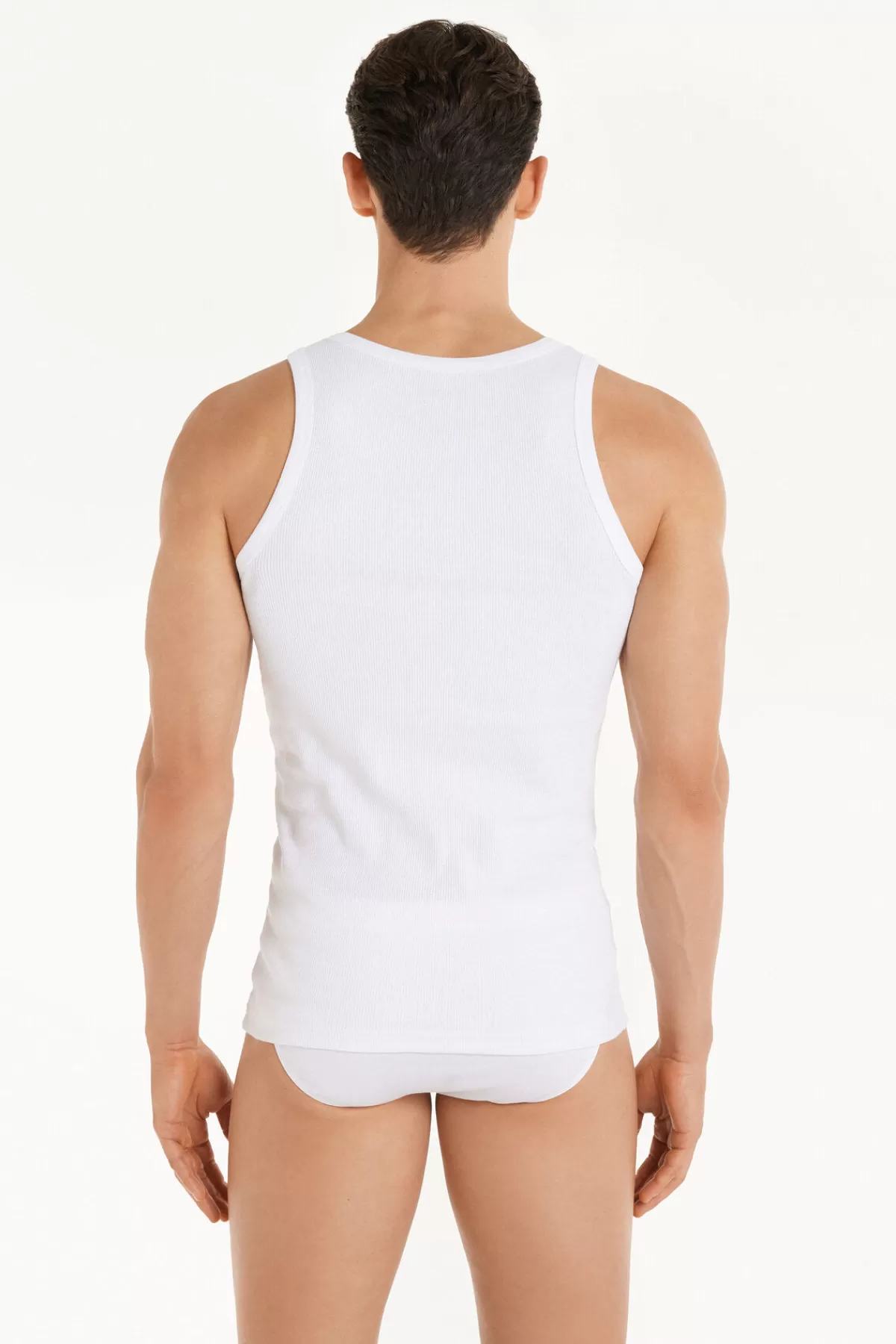 Tezenis Canotta Rigata Uomo in Puro Cotone - Tessuto Morbido e Traspirante per Estate 

（：、、（costine→rigata）、，，。，SEO）