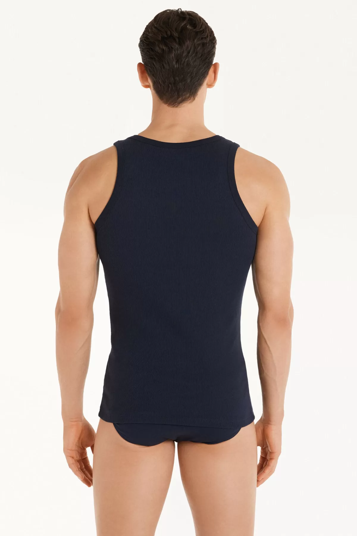 Maglietta Senza Maniche Uomo Cotone Ruvido - Modello Costine Tezenis, Comoda ed Essenziale per l'Estate