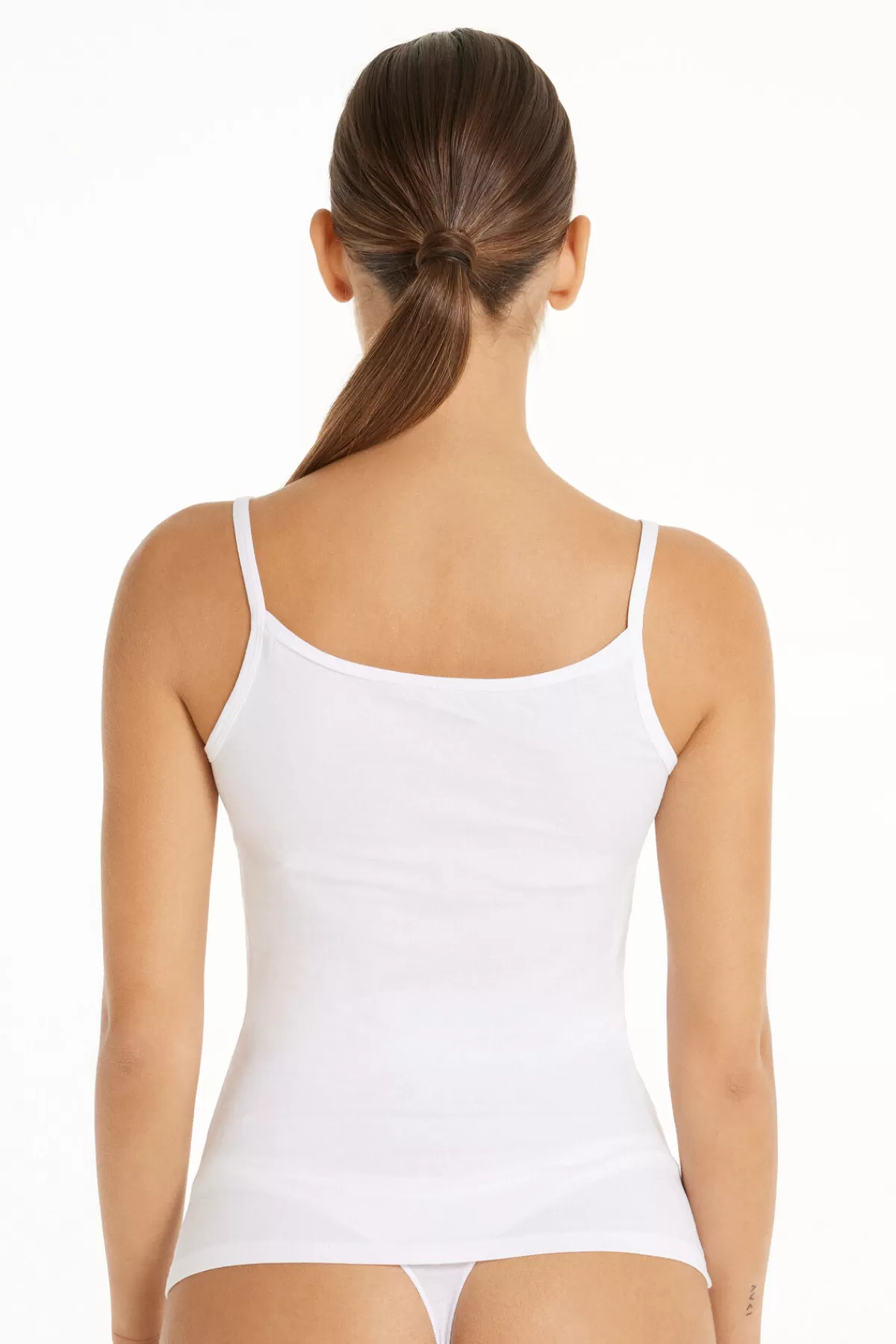 Tezenis Top Donna Senza Maniche in Cotone Morbido - Scollo Rotondo Comodo e Vestibilità Elasticizzata