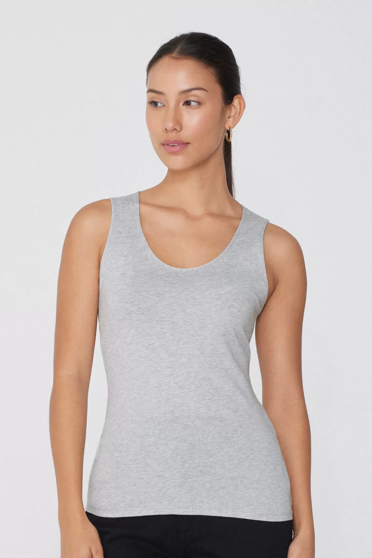 Tezenis Top Femminile in Puro Cotone con Scollo Rotondo e Spalle Ampie - Comodo e Leggero per l'Estate