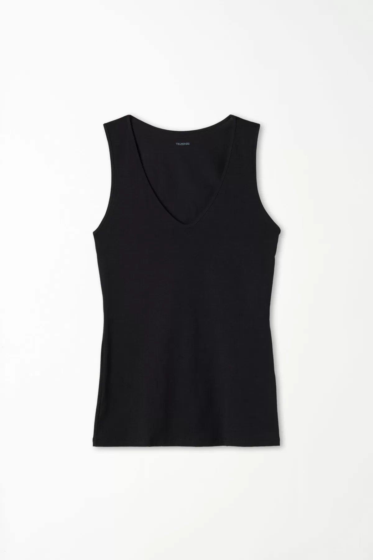 Canotta Tezenis Donna in Cotone Morbido con Scollo Tondo e Dettaglio Spalle Comode - Perfetta per Look Casual e Confortevole