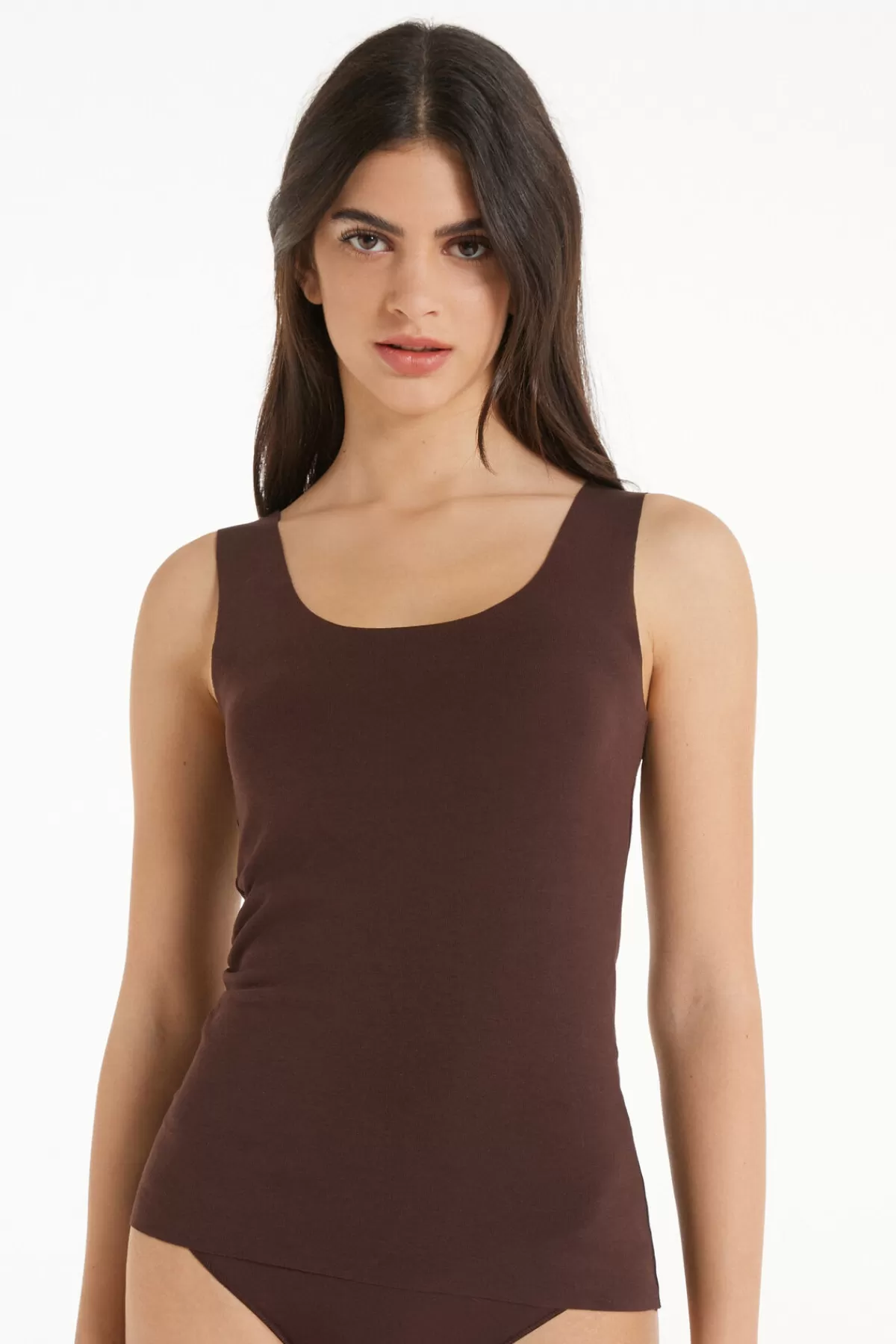 Canotta Donna Tezenis - Design Moderno con Linee Accattivanti in Cotone Super Morbido, Taglio Confortevole per Giornate Stilosse