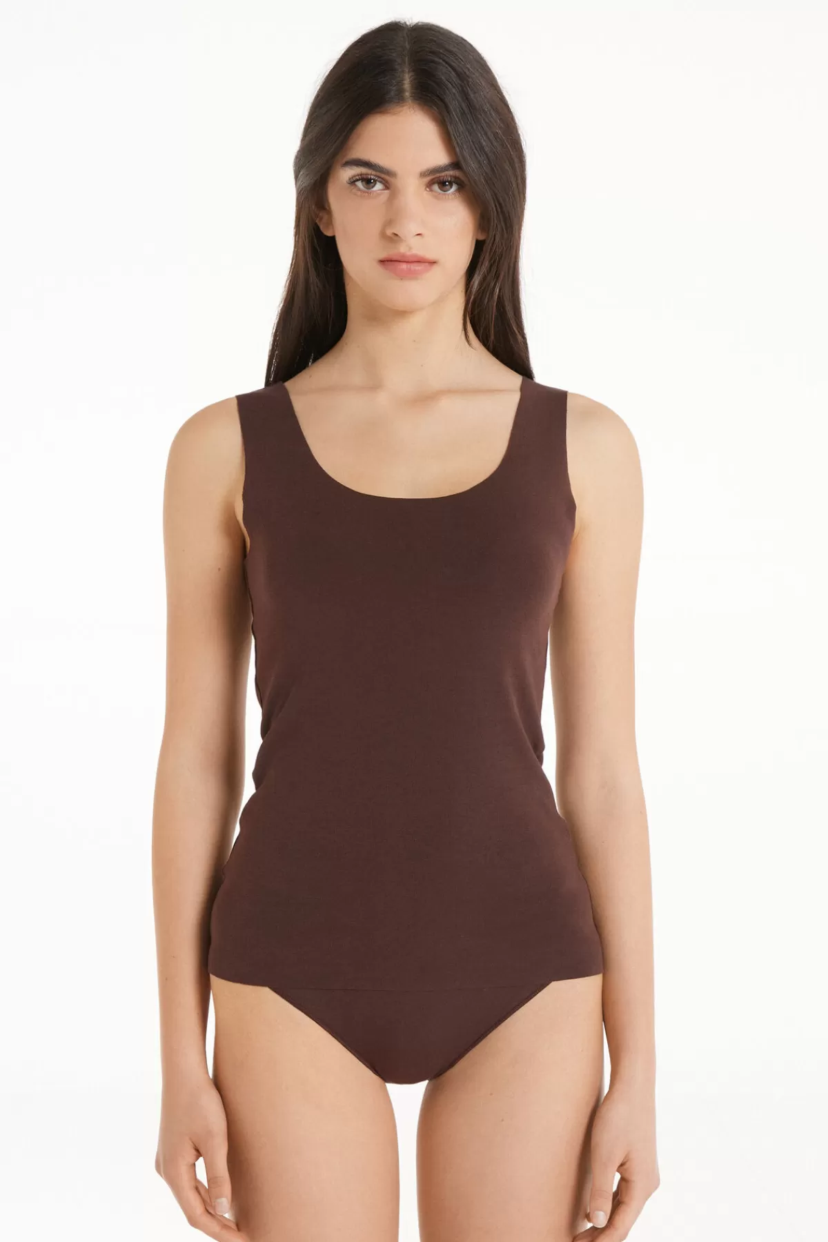 Canotta Donna Tezenis - Design Moderno con Linee Accattivanti in Cotone Super Morbido, Taglio Confortevole per Giornate Stilosse