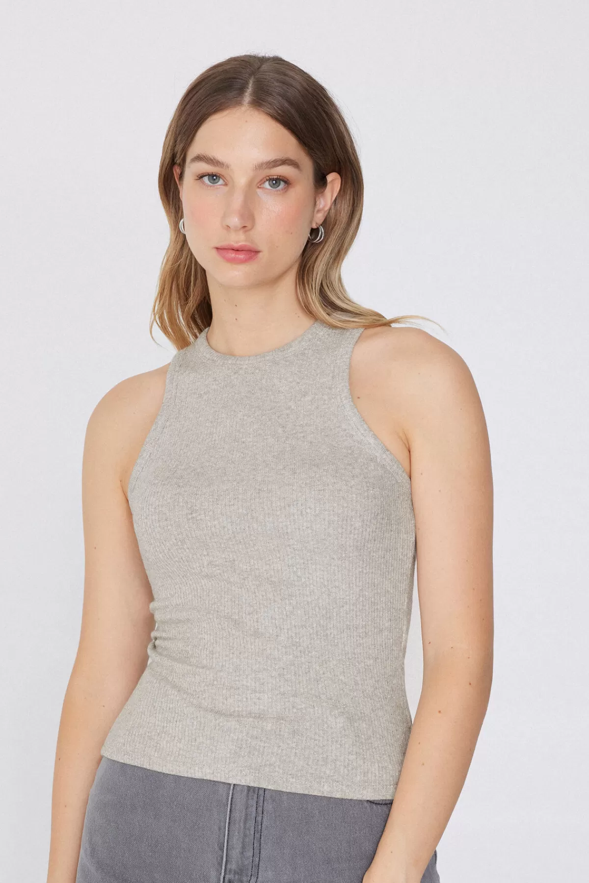 Tezenis Canotta Elegante Donna con Scollo a Taglio Americano e Rifiniture Laminato in Tessuto Morbido