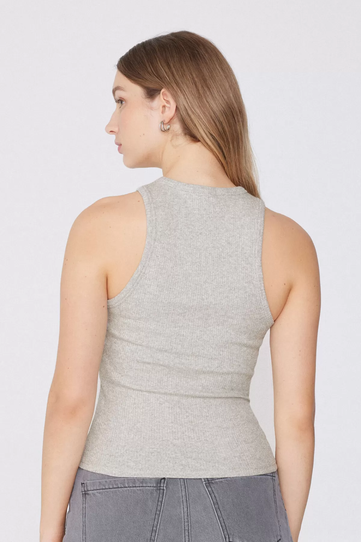 Tezenis Canotta Elegante Donna con Scollo a Taglio Americano e Rifiniture Laminato in Tessuto Morbido