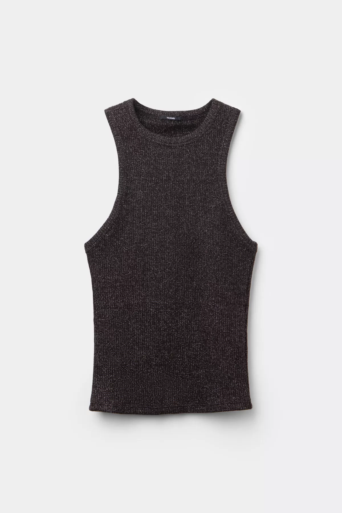 Tezenis Top Donna Scollo a V Elegante con Dettaglio Costine Laminato - Maglietta Senza Maniche Moda Estiva