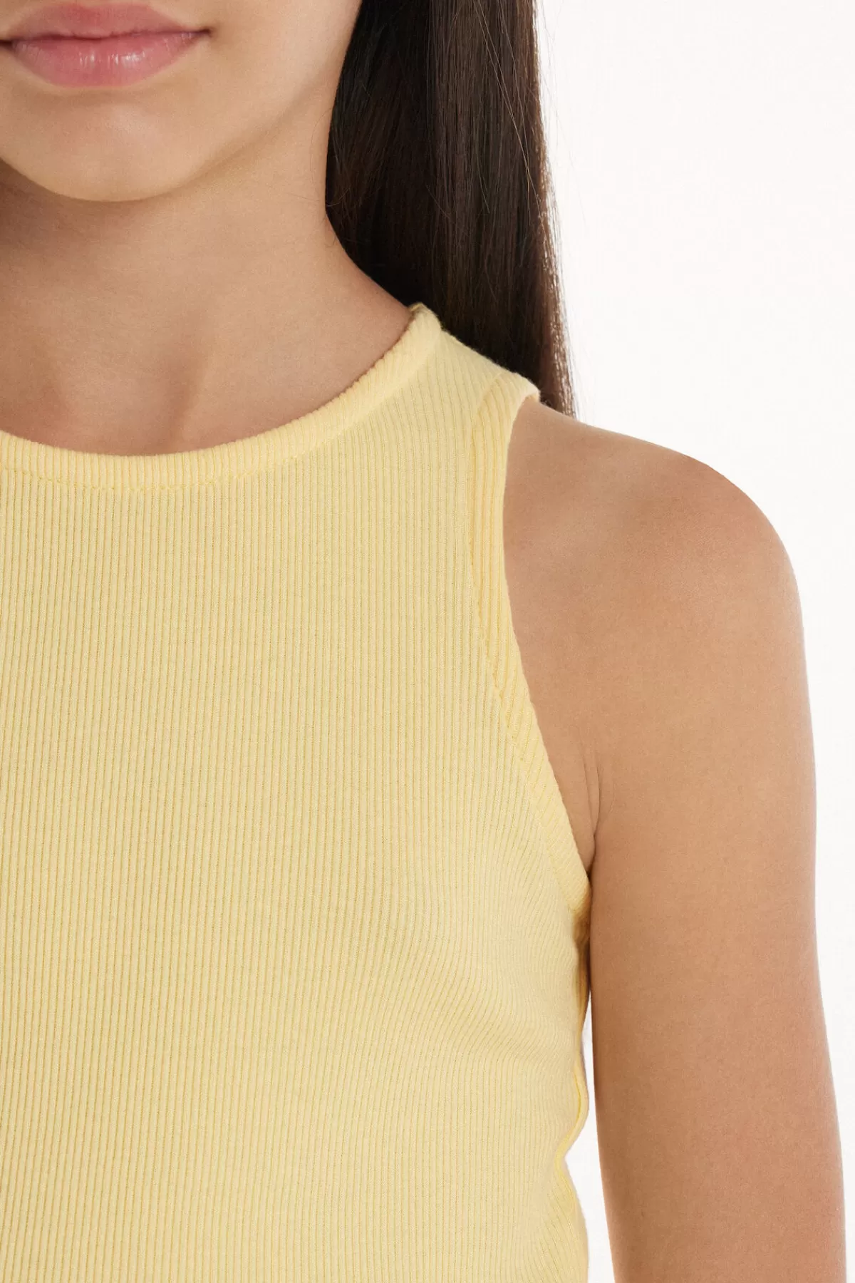 Maglietta Senza Maniche Tezenis con Scollo a Spalle Scoperte - Design a Righe Comodo per Bambine, Abbigliamento Casual per Estate