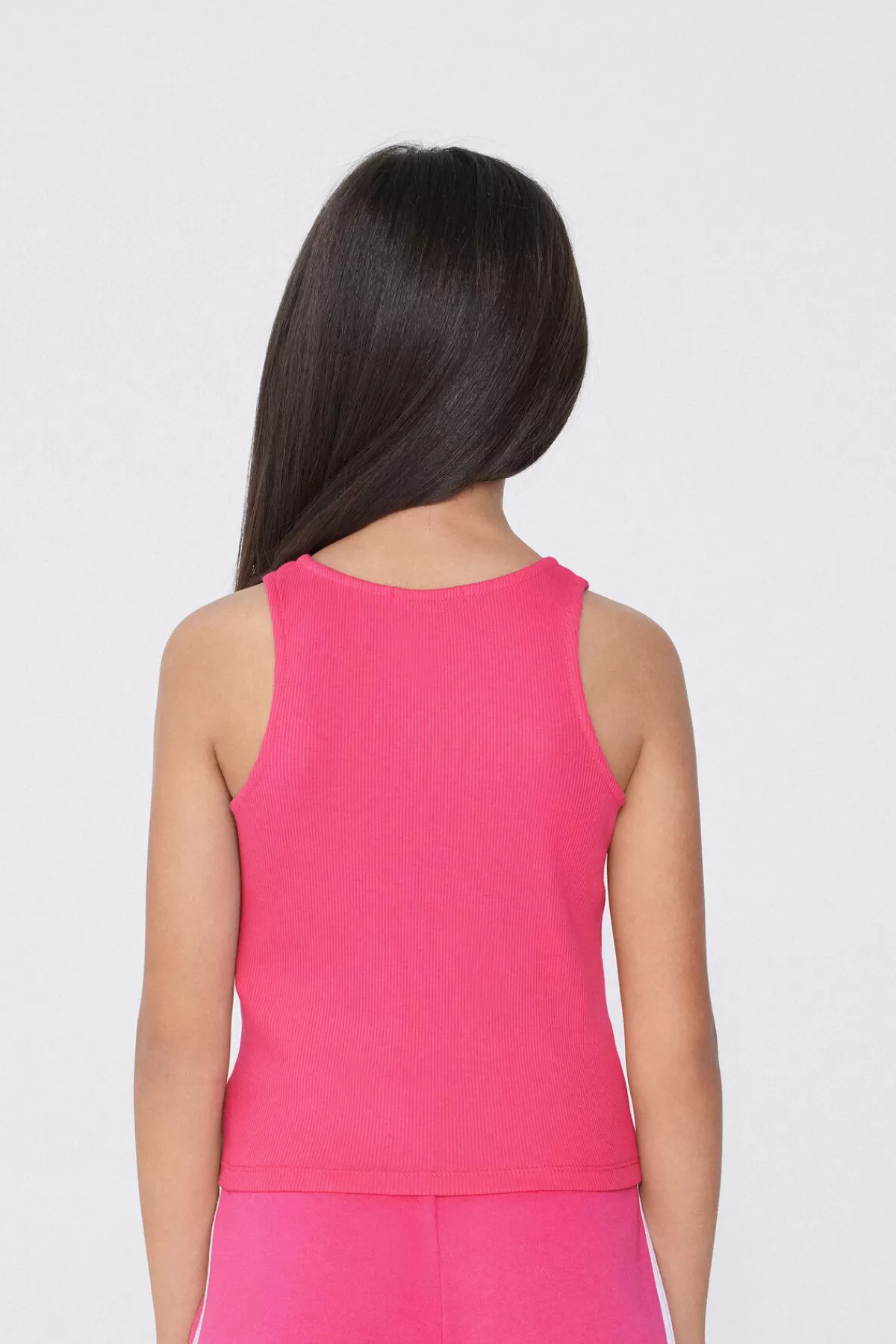 Maglietta Senza Maniche Ragazze con Dettaglio Righe Verticali - Scollo Comodo Tezenis Junior