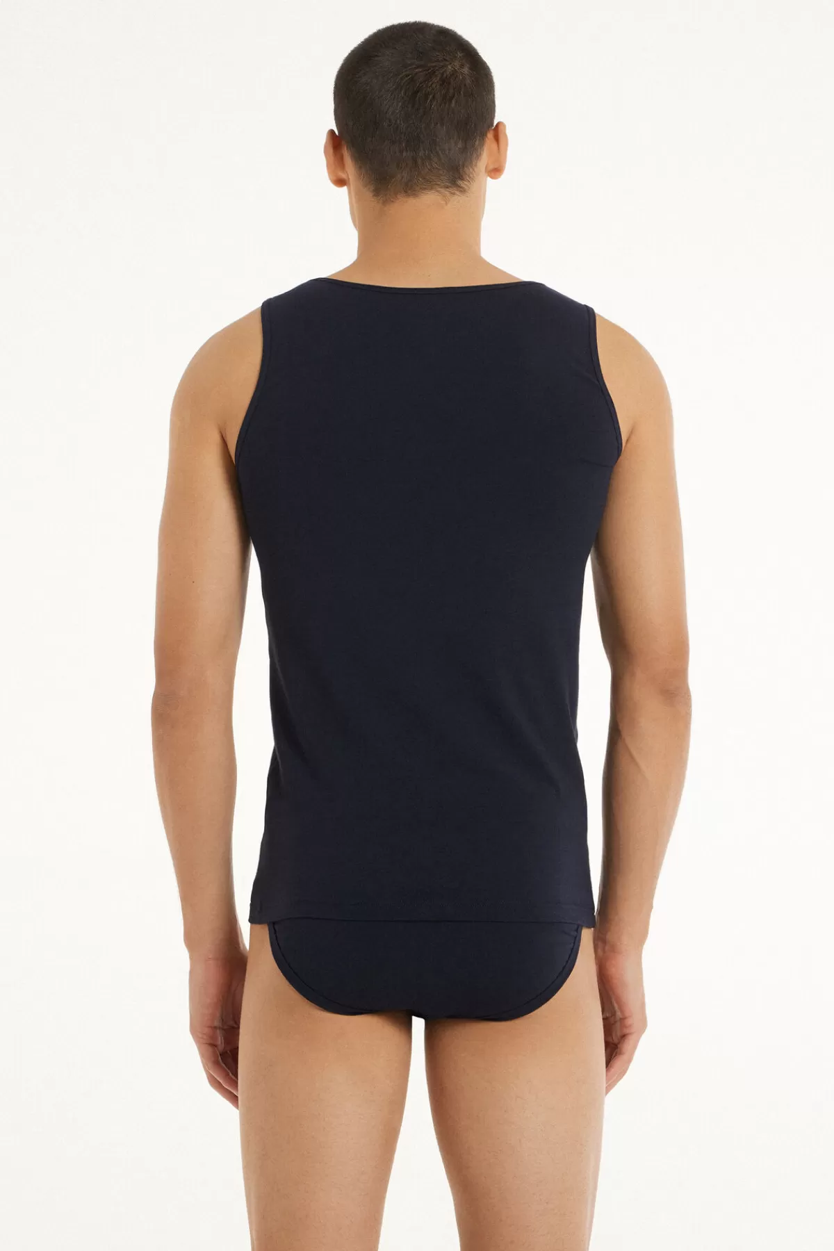 Tezenis Maglietta Senza Maniche Uomo - Morbido Cotone Elasticizzato con Taglio Comodo e Moderno, Perfetta per l'Estate - Canotta Sportiva Leggera a Spalle Scoperte
