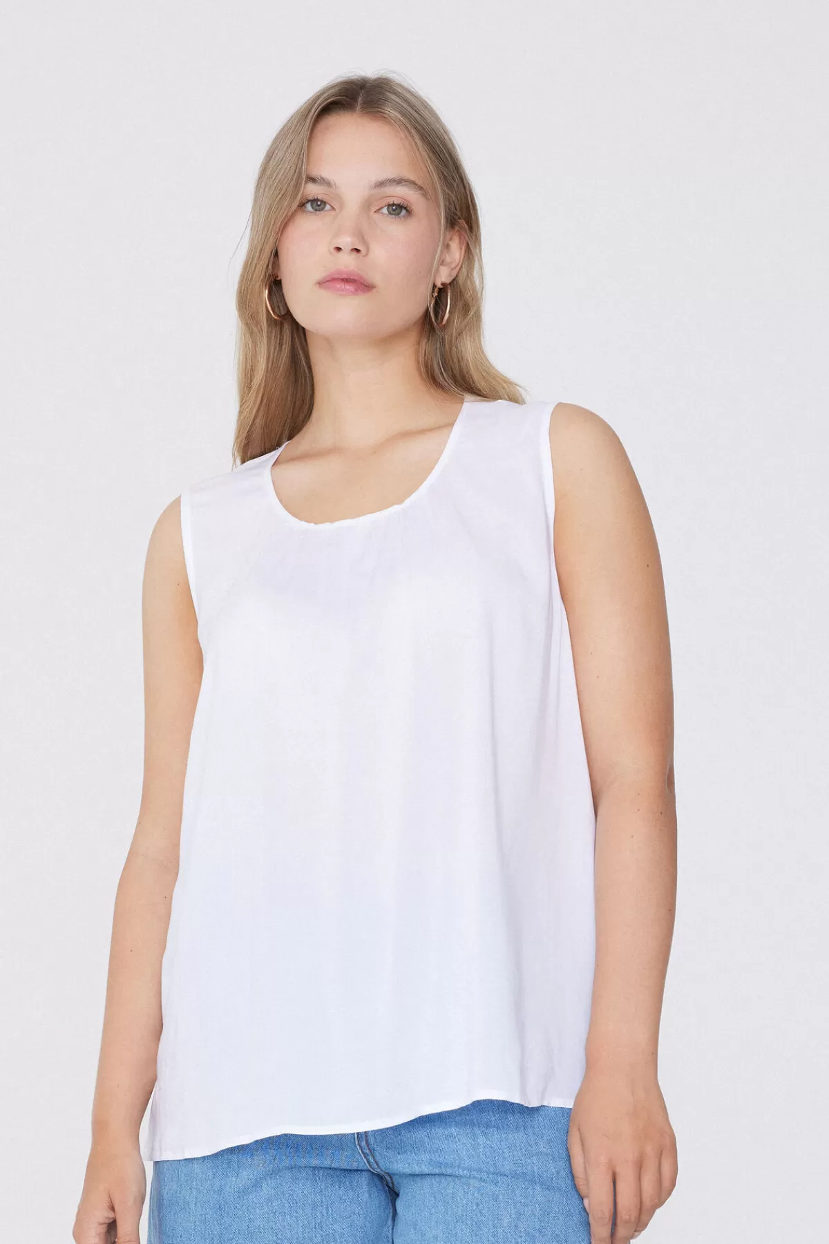 Tezenis Top Senza Maniche Donna con Scollo a Spalle Scoperte in Morbida Viscosa