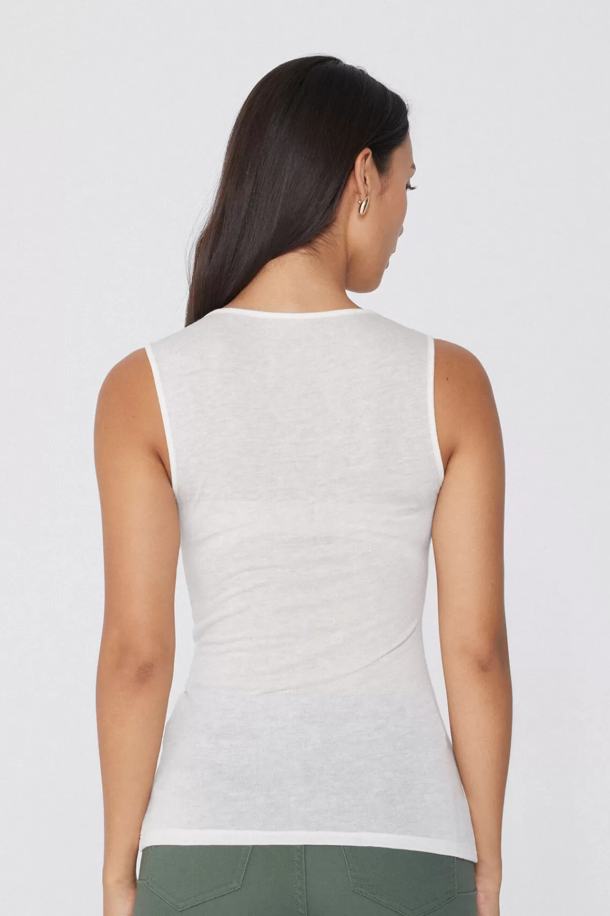 Tezenis Canotta Donna con Spalle Ampie in Viscosa Morbida e Lana Merino Pregiata - Design Femminile e Confort Ottimale
