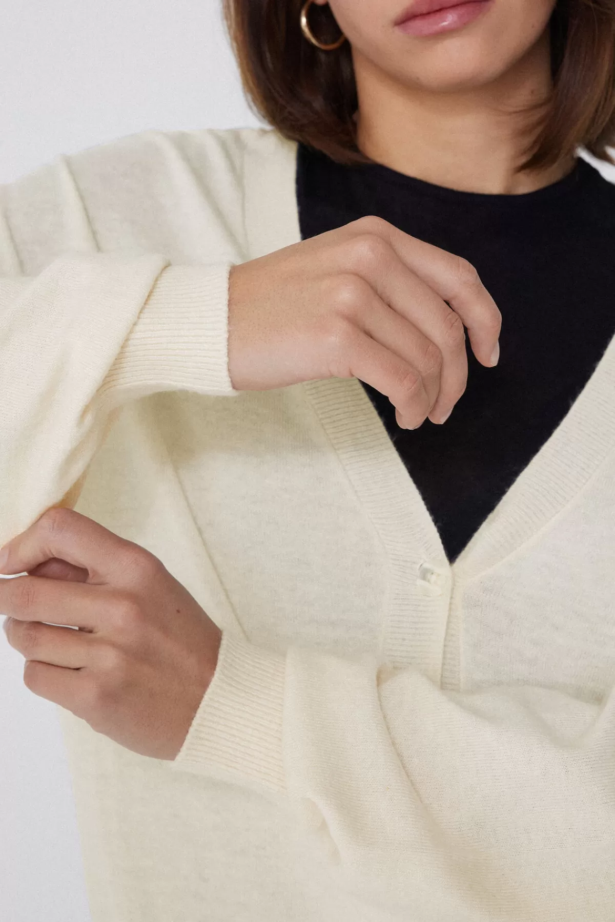 Cardigan in Lana Morbida con Maniche Lunghe e Bottoni Frontali - Intimo Invernale Tezenis Donna