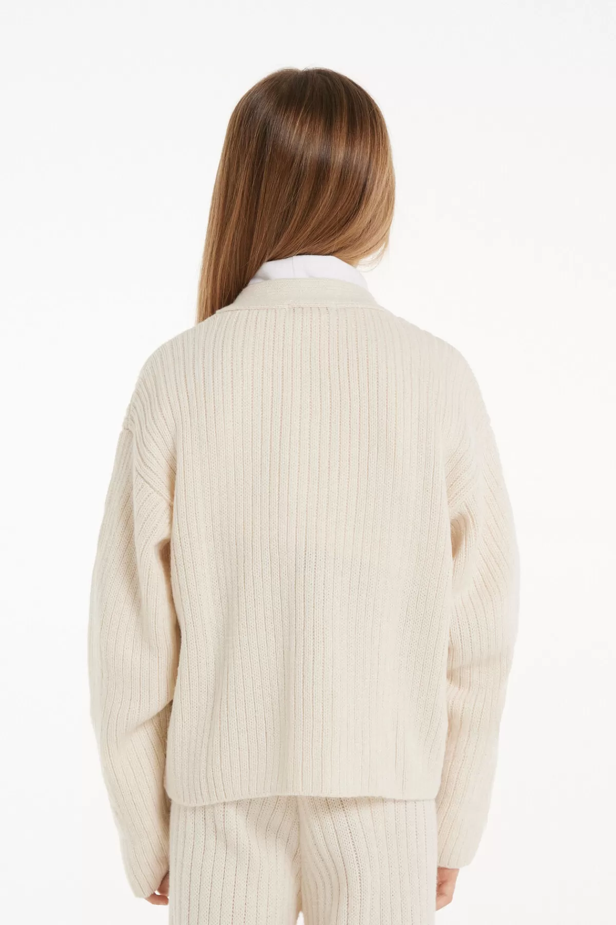Cardigan Invernale Tezenis con Maniche Lunghe e Bottoni a Costine - Morbido e Confortevole per Bambine 

(+++，，，。，）
