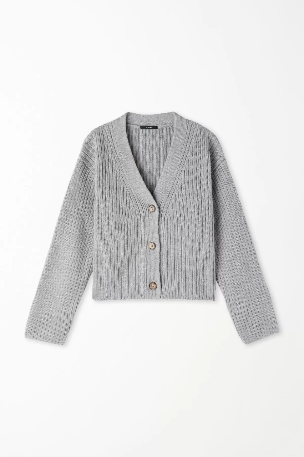 Tezenis Cardigan Morbido Invernale con Bottoni a Rilievo - Maglioncino Lungo per Bambine, Ideale per Giorni Freddi