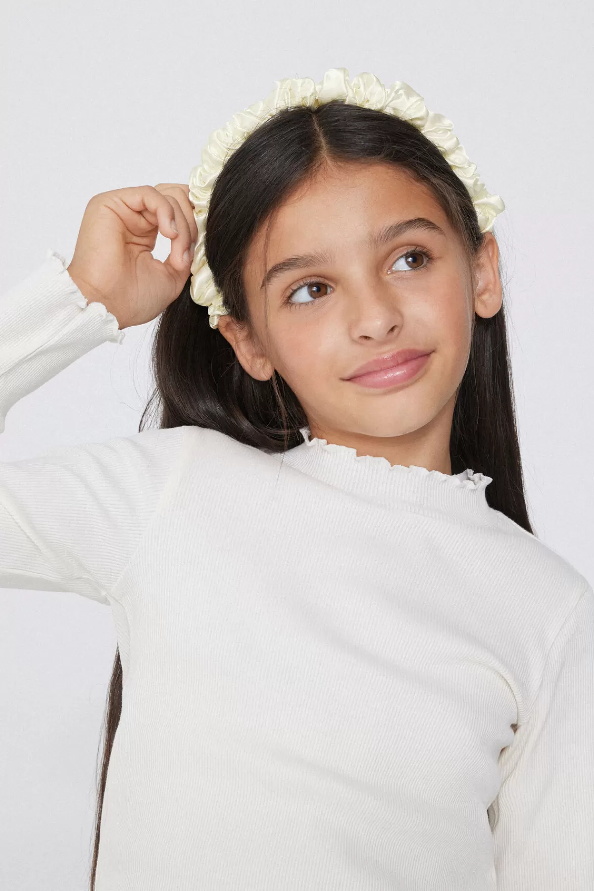 Fascia Hair Accessories in Seta Lucente - Accessorio Carino per Bambine con Fiocchi Regolabili - Perfetto per Stile Giocoso (Linea Tezenis)