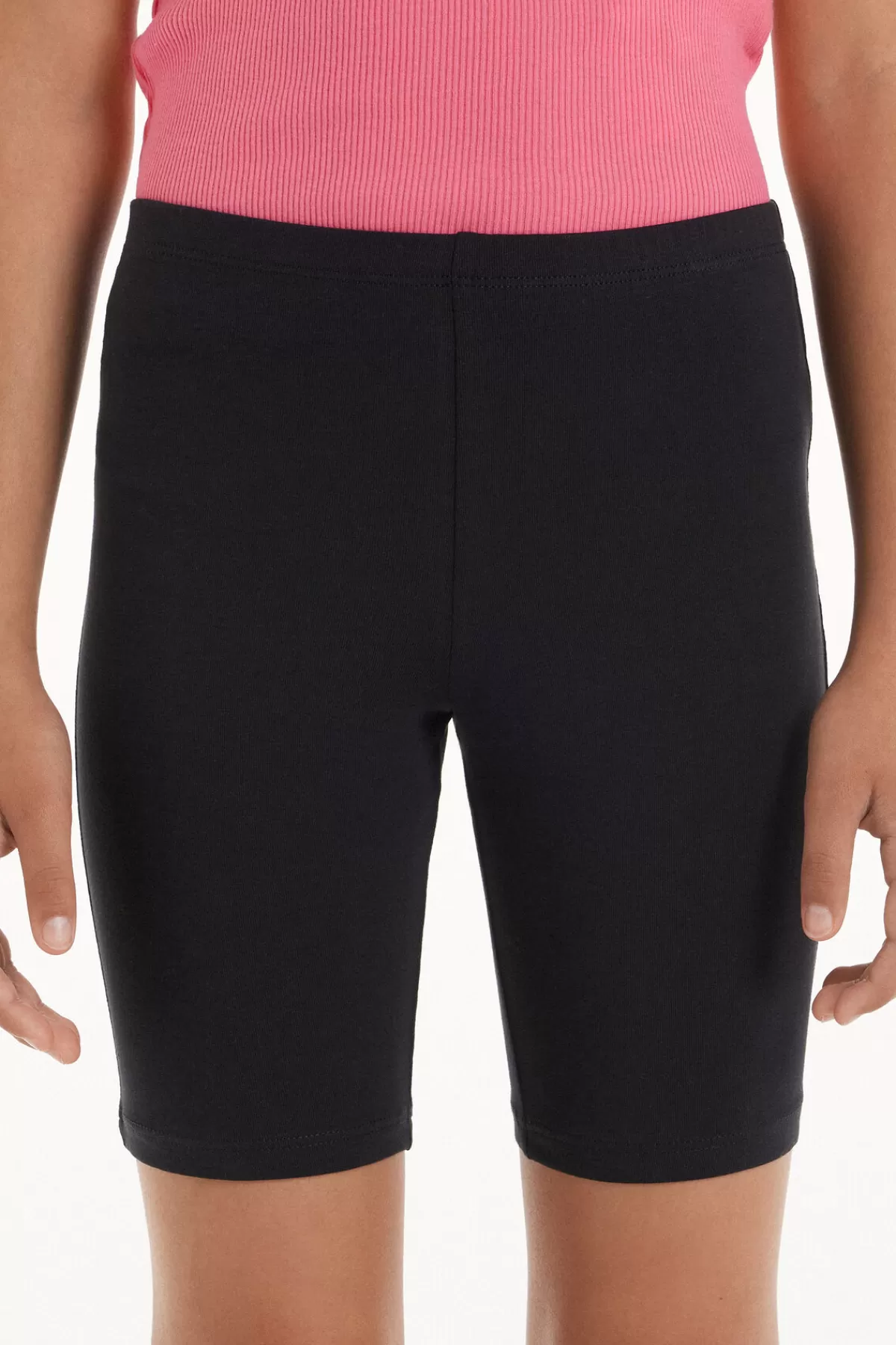 Tezenis Pantaloncini Sportivi Comodi in Puro Cotore per Ragazze - Tinta Unicolore