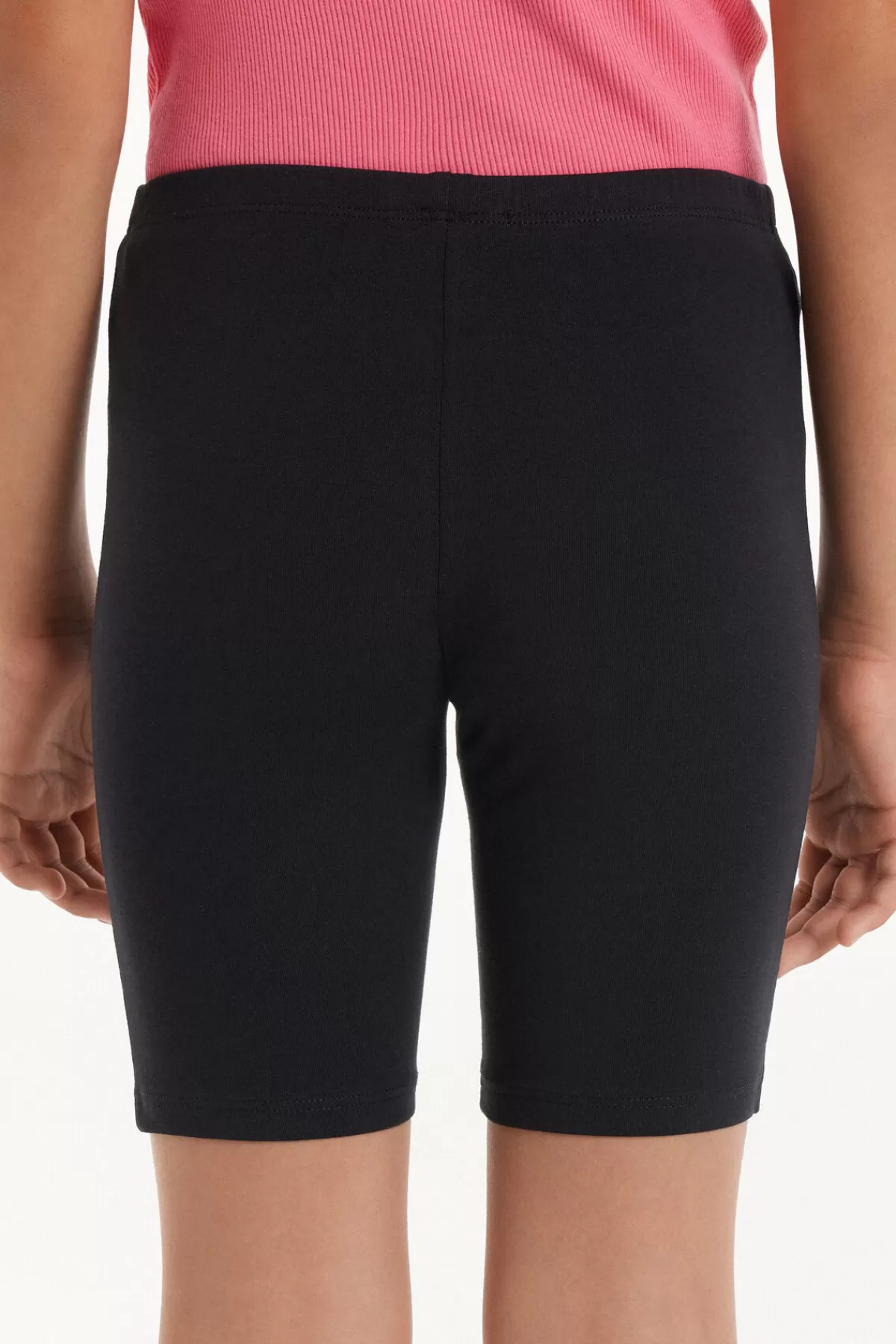 Tezenis Pantaloncini Sportivi Comodi in Puro Cotore per Ragazze - Tinta Unicolore