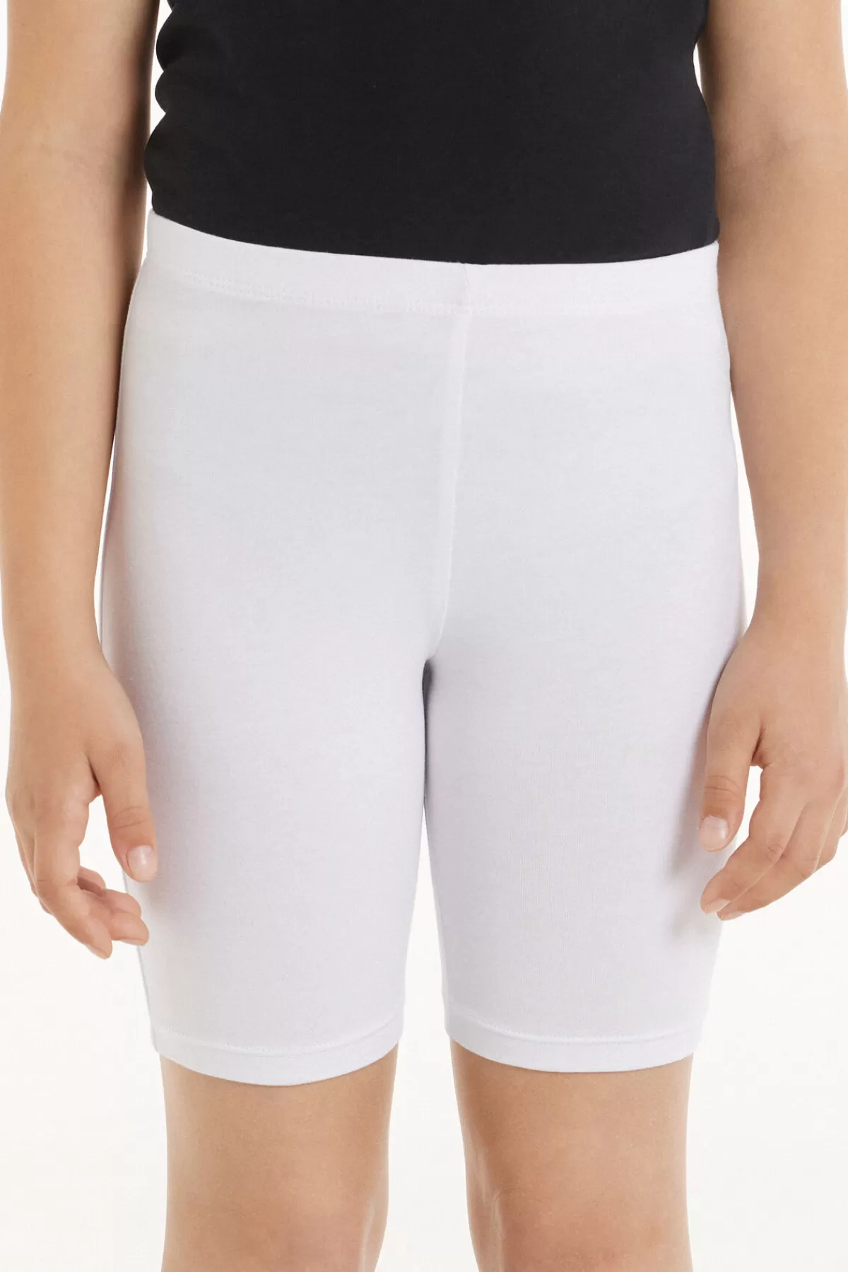 Tezenis Maglietta Bike Shorts Ragazza - Cotone Elasticizzato con Tinta Unitá, Design Sportivo e Confortevole per Bambine Attive