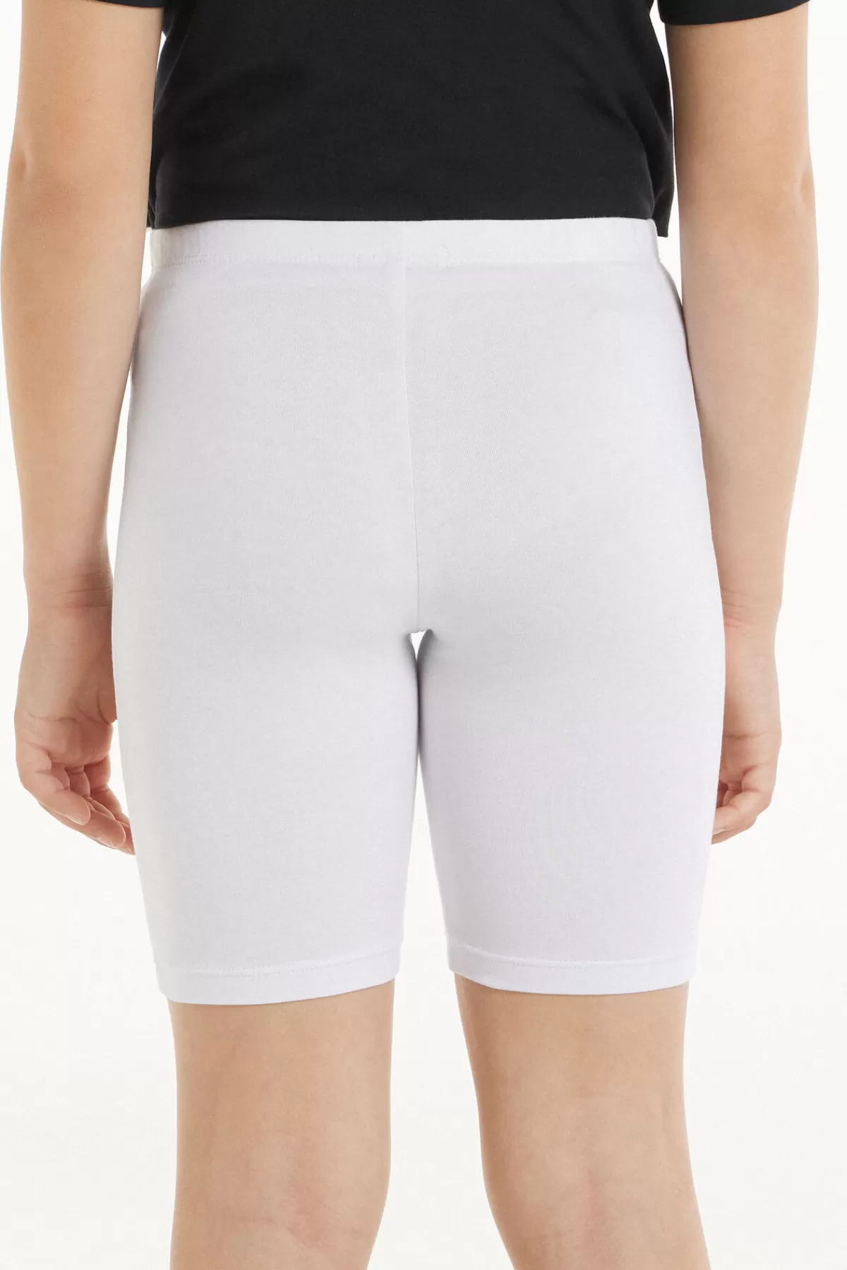 Tezenis Maglietta Bike Shorts Ragazza - Cotone Elasticizzato con Tinta Unitá, Design Sportivo e Confortevole per Bambine Attive