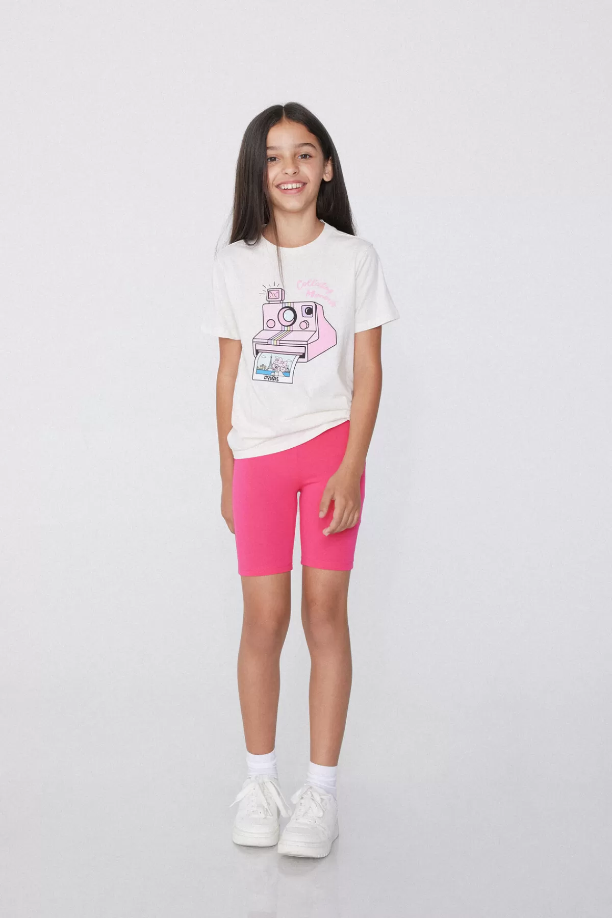 Morbidissimi Pantaloncini da Bici in Cotone per Ragazzine - Colore Unito Tezenis Collection