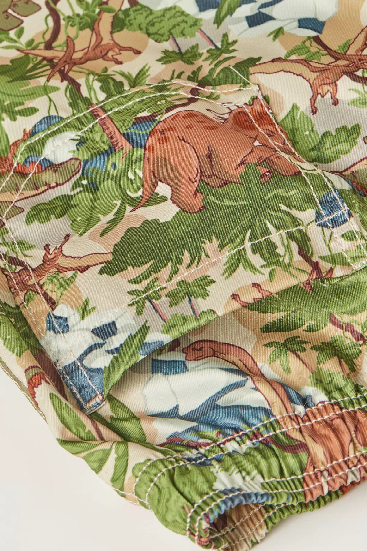 Tezenis - Boxer da Bagno Bambini con Fantasia Tropicale, Slip in Tela Morbida per Giocare in Acqua