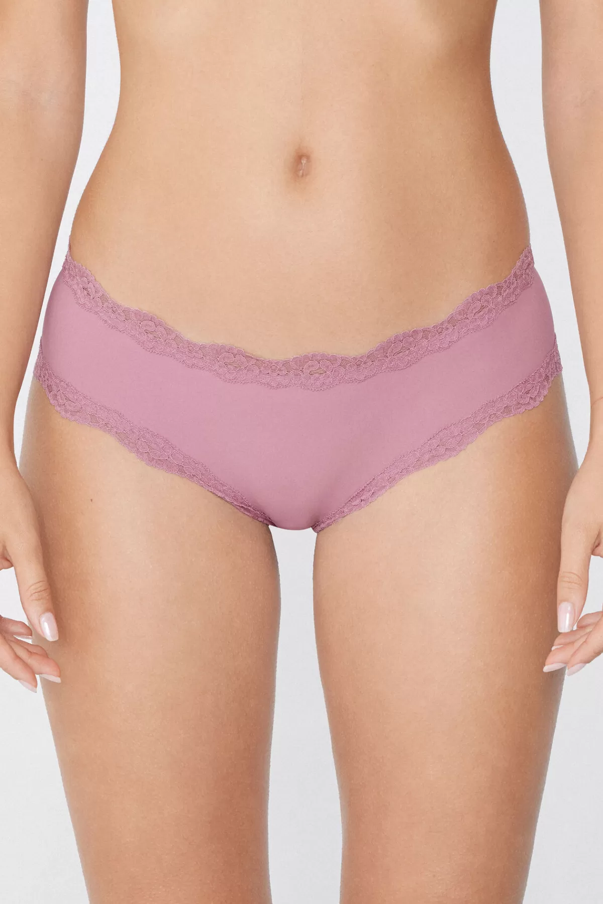 Tezenis Intimo Donna in Microfibra con Pizzo - Culotte Stile Brasiliano Elegante