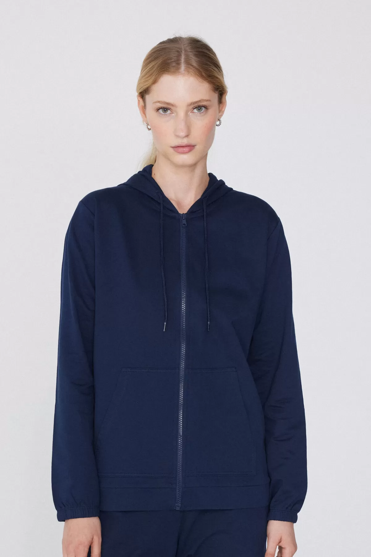 Tezenis Felpa Sportiva Donna con Cappuccio - Zip Frontale e Stringini Regolabili