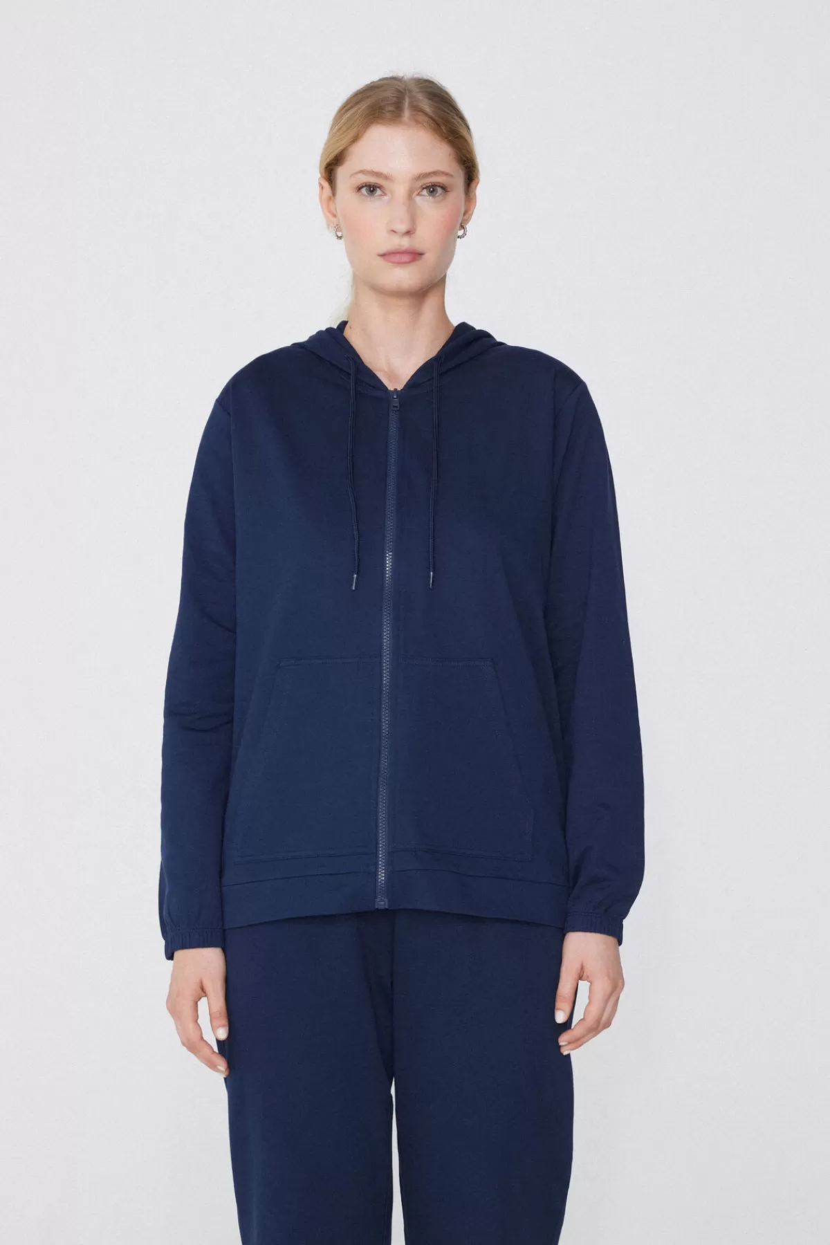 Tezenis Felpa Sportiva Donna con Cappuccio - Zip Frontale e Stringini Regolabili
