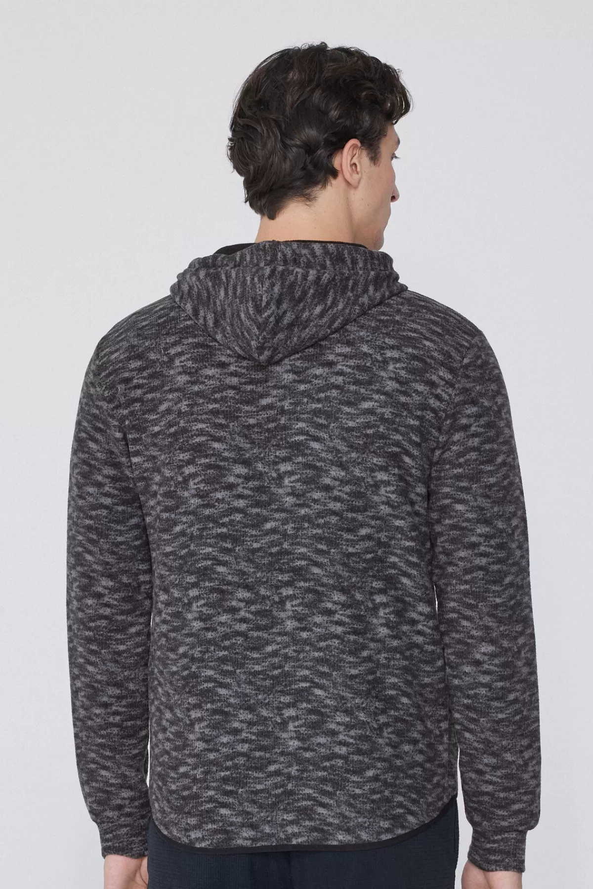 Felpa Zip con Cappuccio Morbida - Grafica 3D Avvolgente e Design Confortevole Da Uomo

（：，(